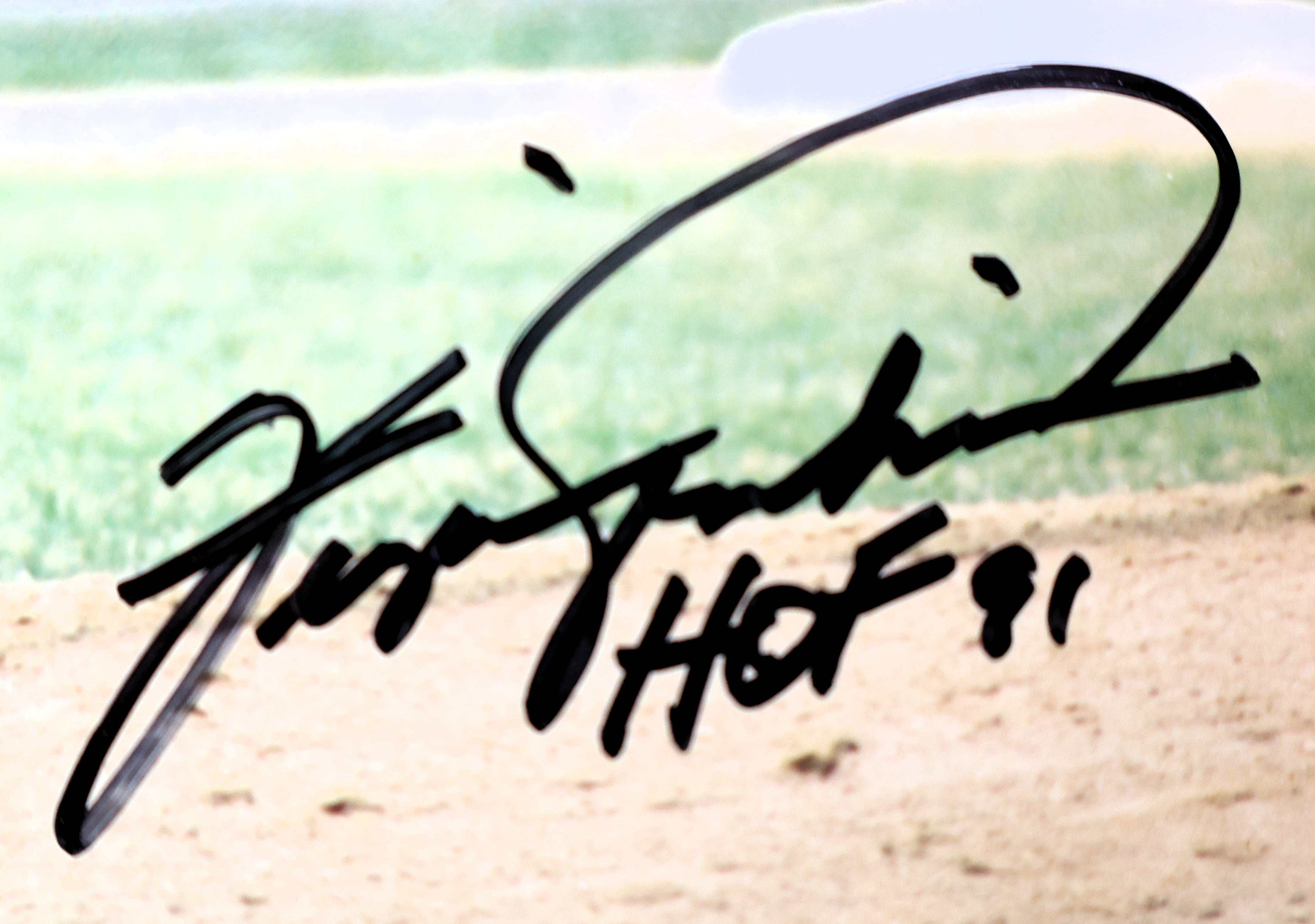 Fergie Jenkins Autographed/Inscribed HOF 91 Chicago Cubs 8x10 Photo JSA COA