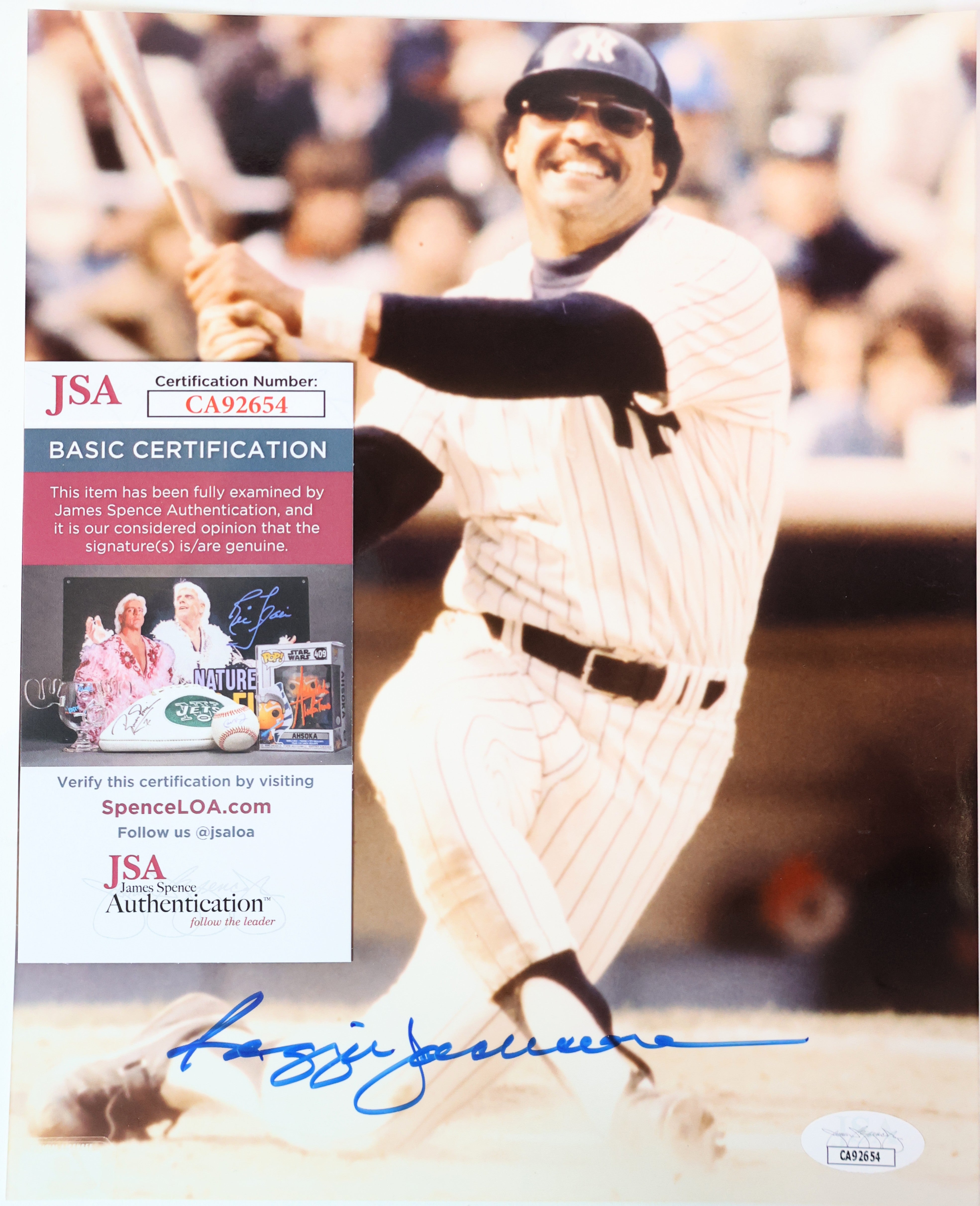 Reggie Jackson Autographed New York Yankees 8x10 Photo JSA COA