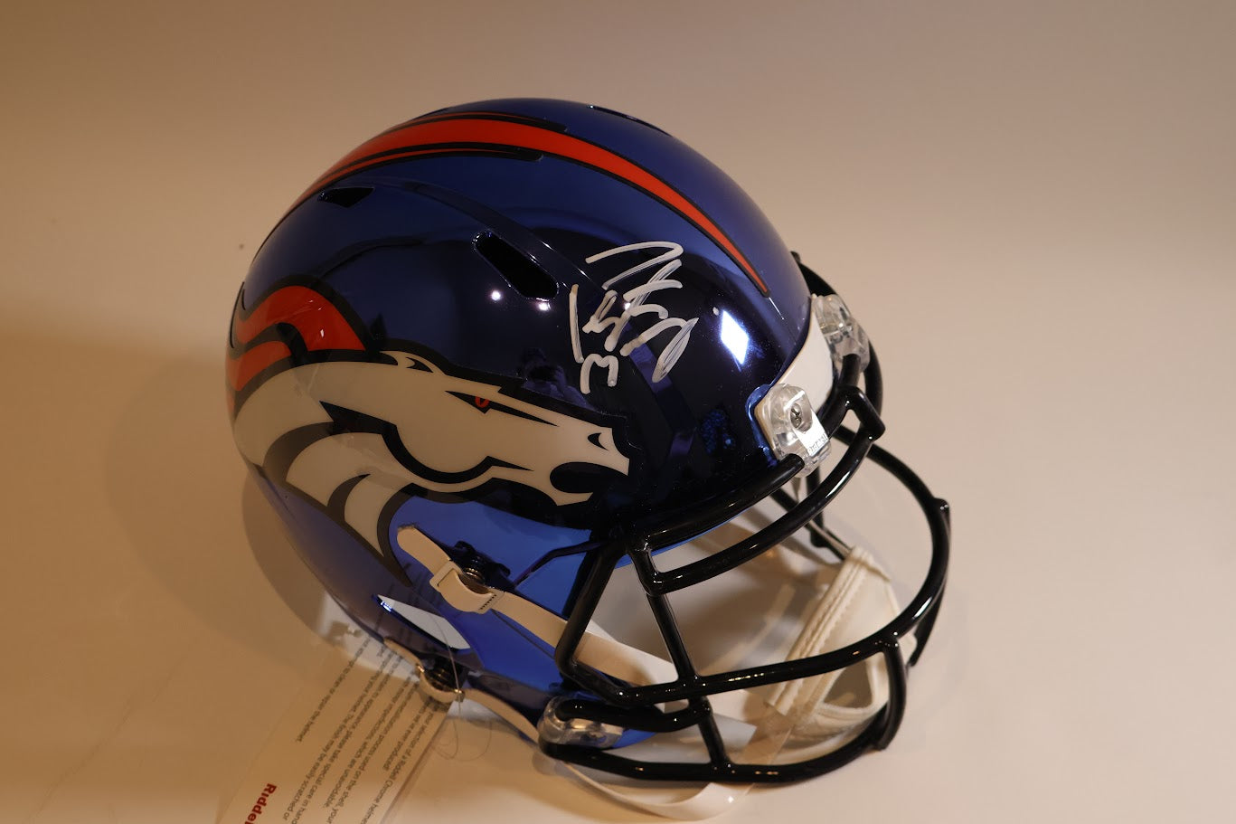 Peyton Manning Autographed Denver Broncos Chrome Replica Helmet