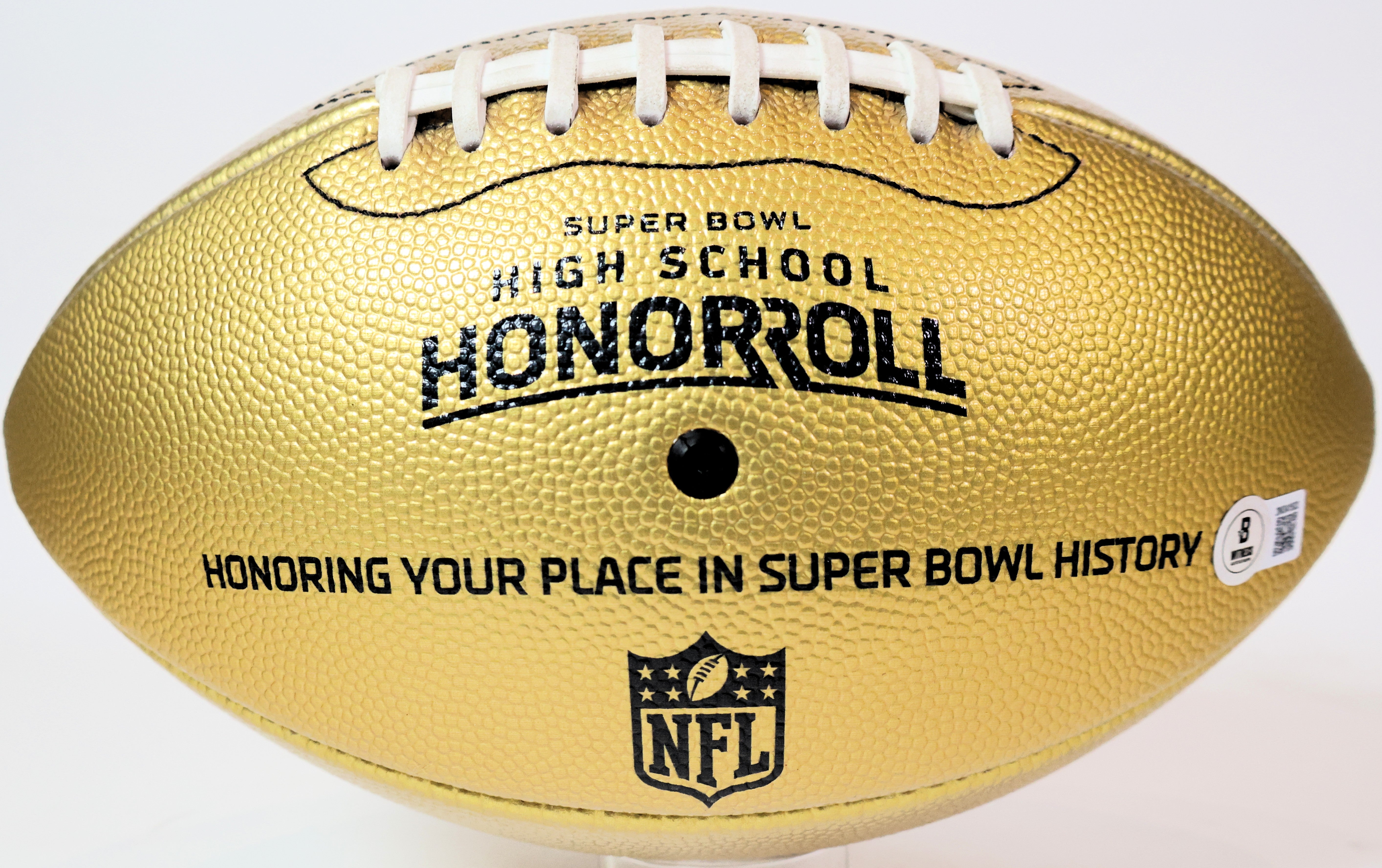 Von Miller Autographed Denver Broncos Super Bowl 50 Commemorative Gold "The Duke" NFL Game Ball Beckett COA