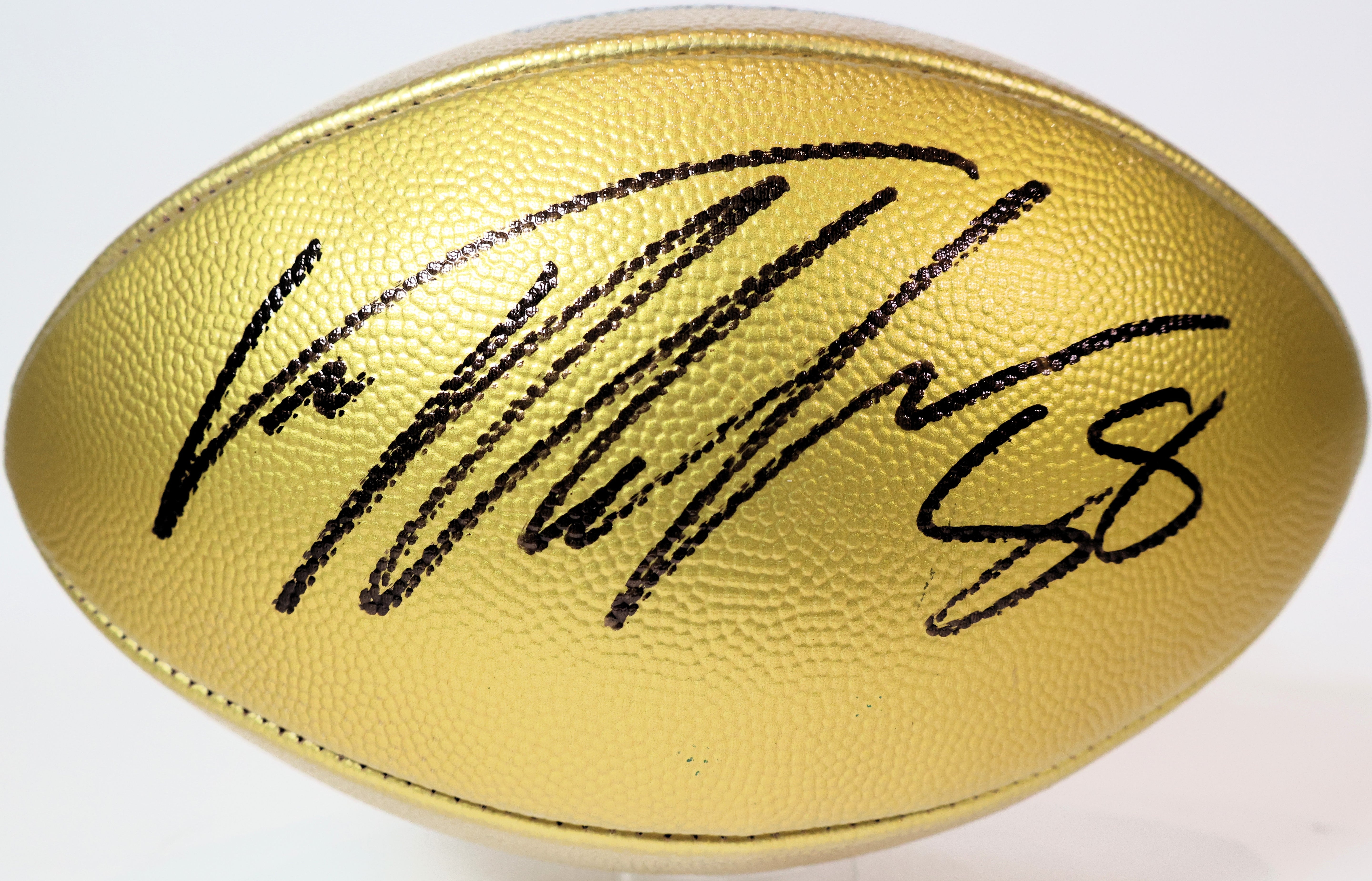 Von Miller Autographed Denver Broncos Super Bowl 50 Commemorative Gold "The Duke" NFL Game Ball Beckett COA