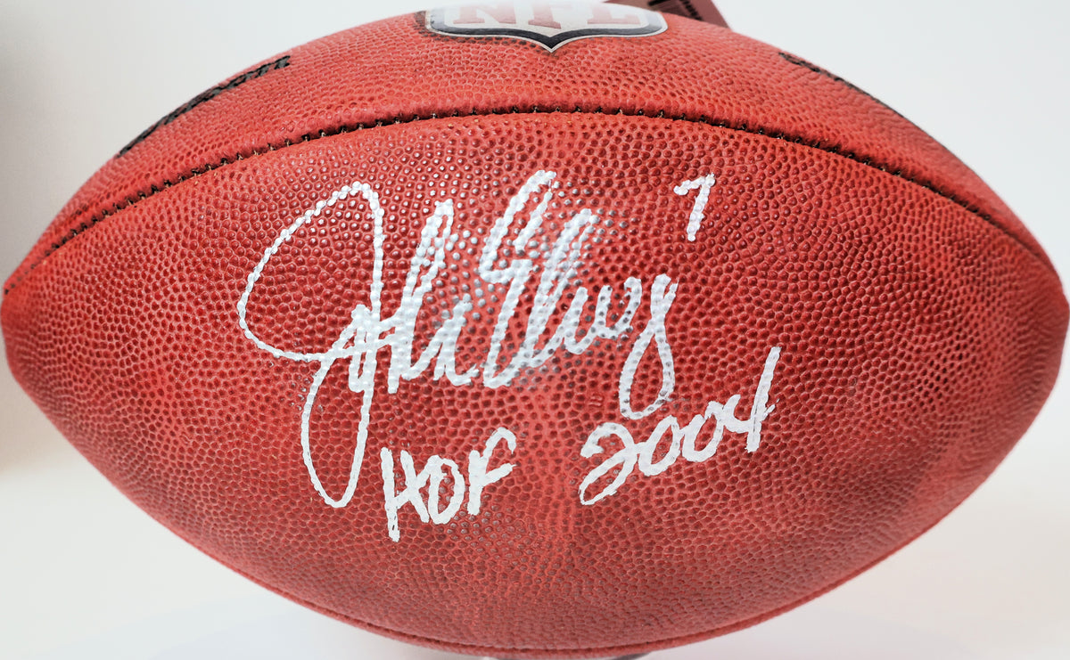 John Elway Signed Football HOF 2004 - Broncos Game Ball Beckett