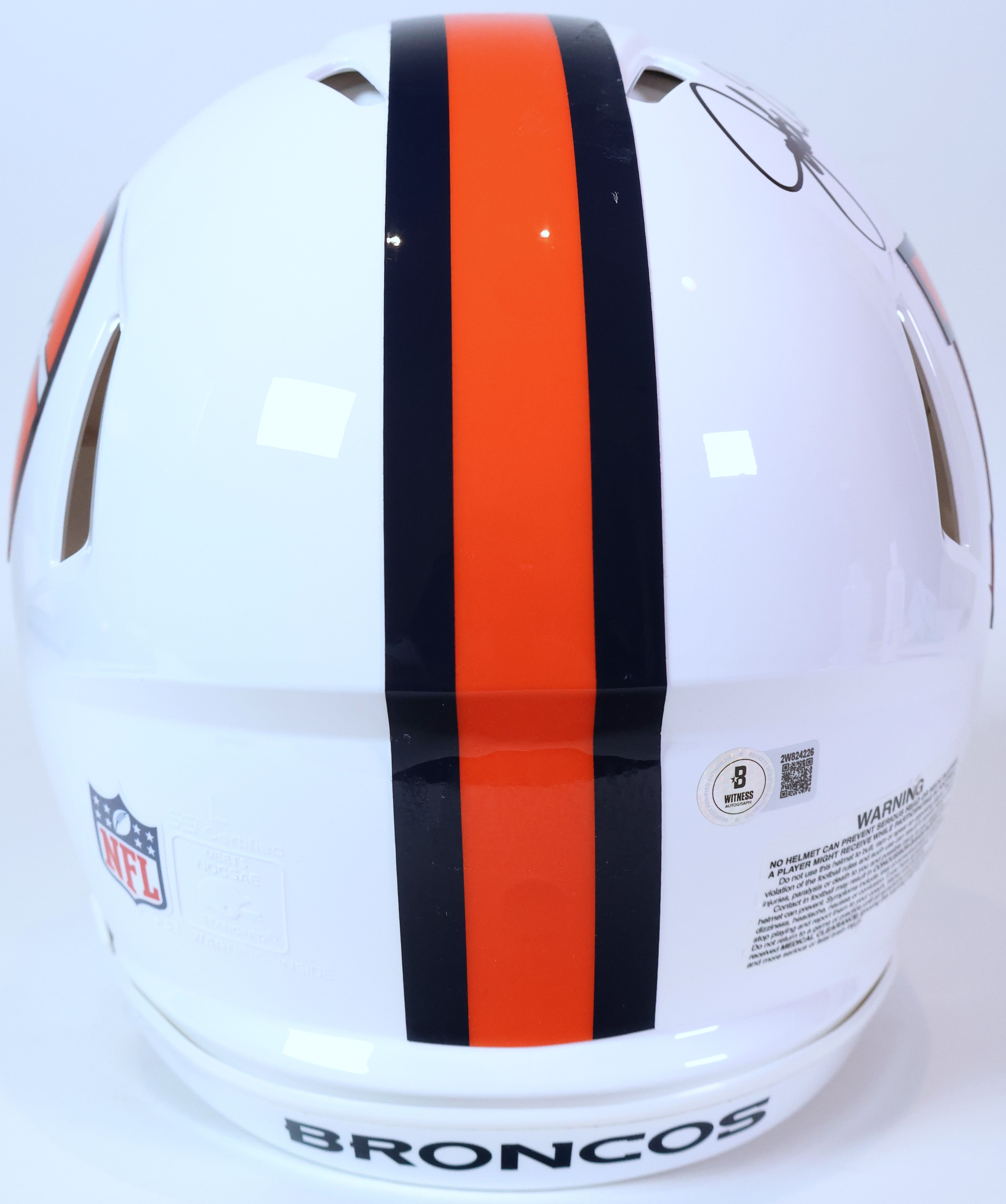 John Elway Autographed Denver Broncos Speed Pro Snowcapped Helmet Inscribed "1987 NFL MVP" Beckett COA