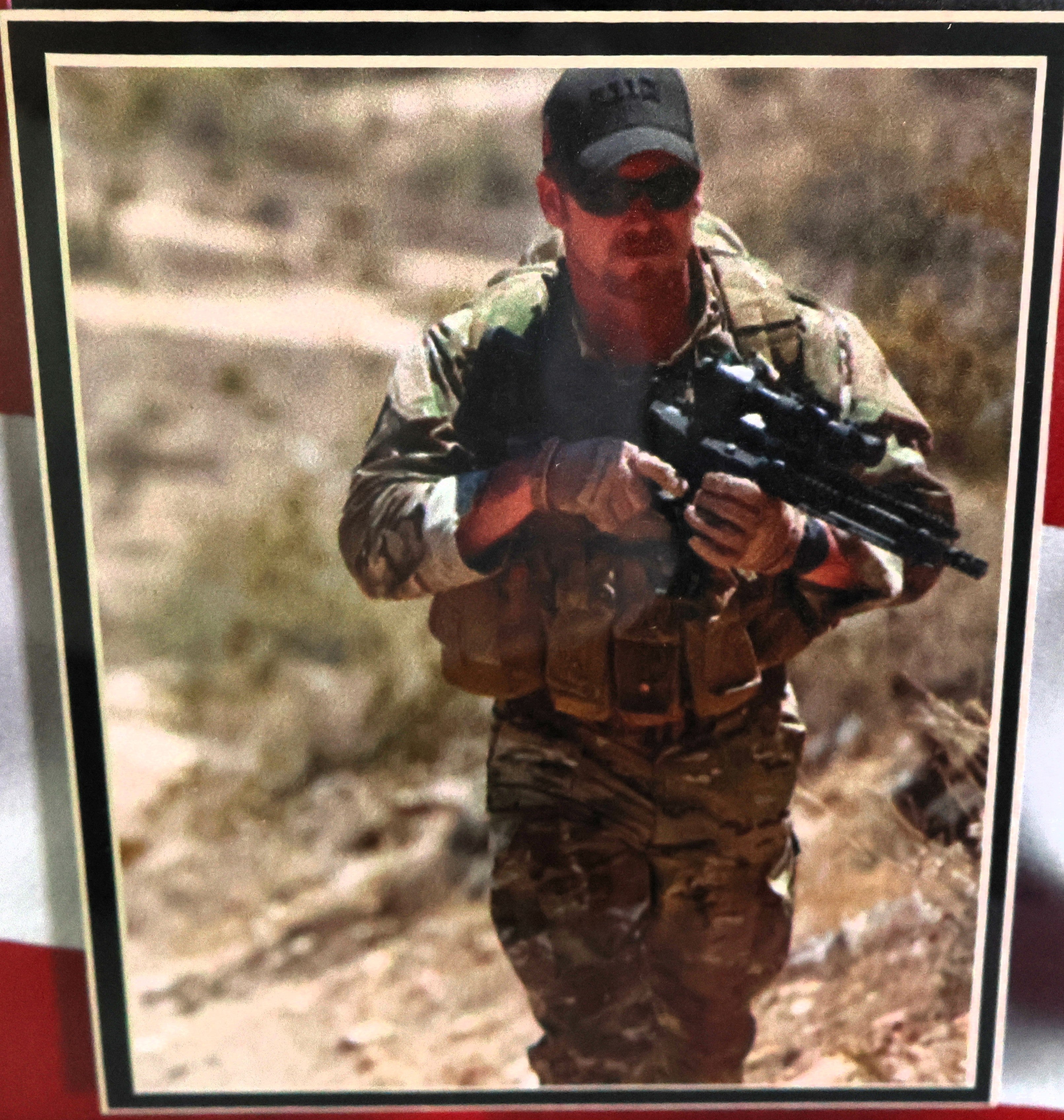 Chris Kyle American Sniper Framed 20x30 Piece (Charity) - Latitude Sports Marketing