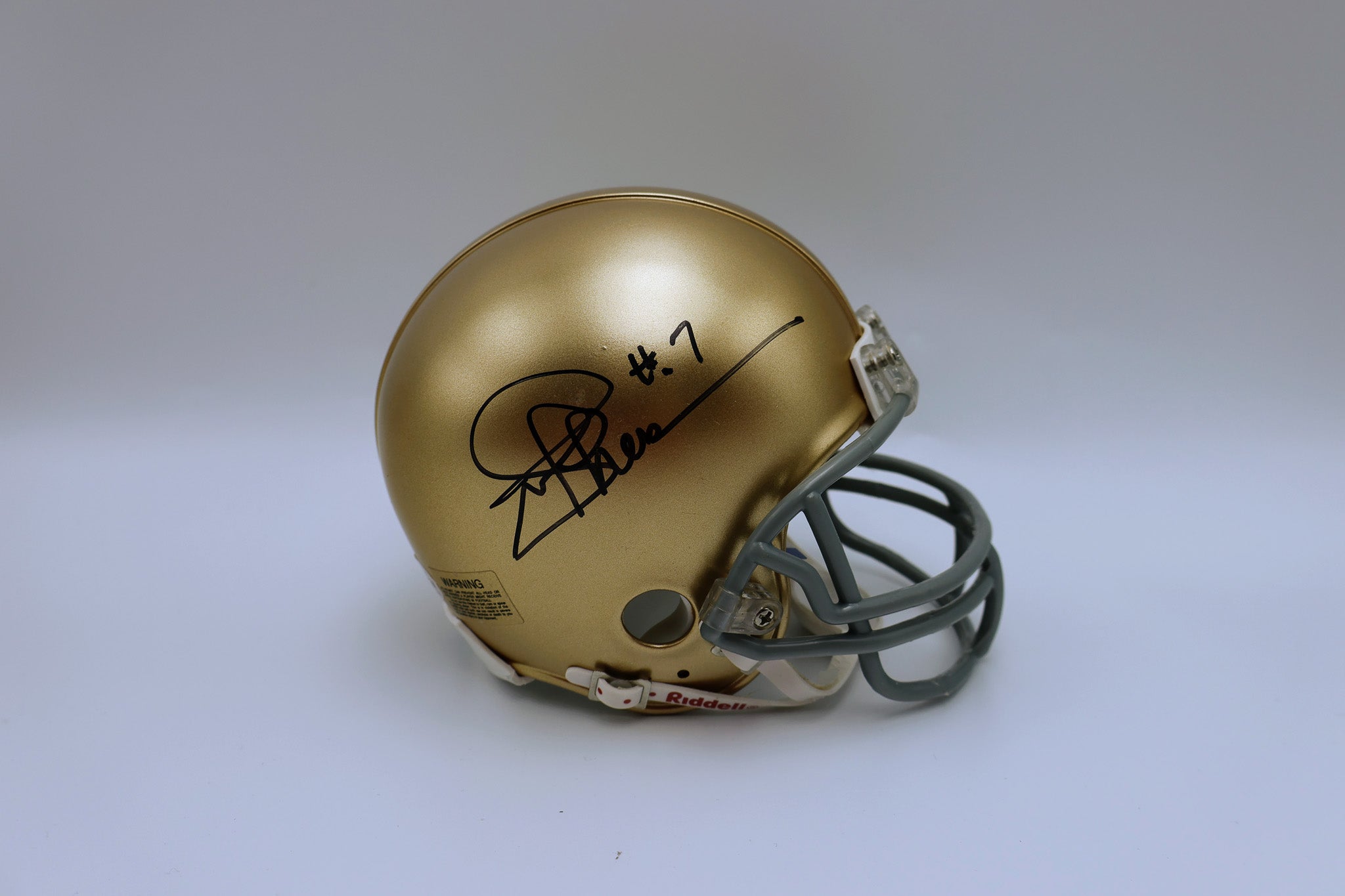 Joe Theismann Autographed Notre Dame Mini Hemet
