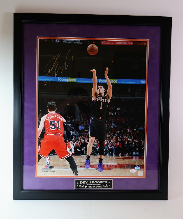 Devin Booker Autographed 16x20 Photo Framed JSA COA