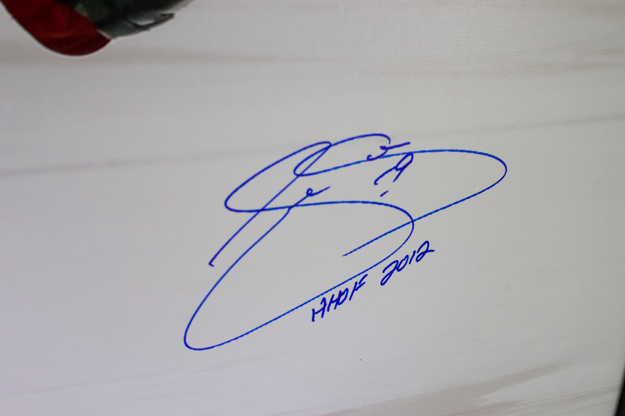 Joe Sakic Autographed Colorado Avalanche Art Piece on Canvas Framed (26x32) LSM COA