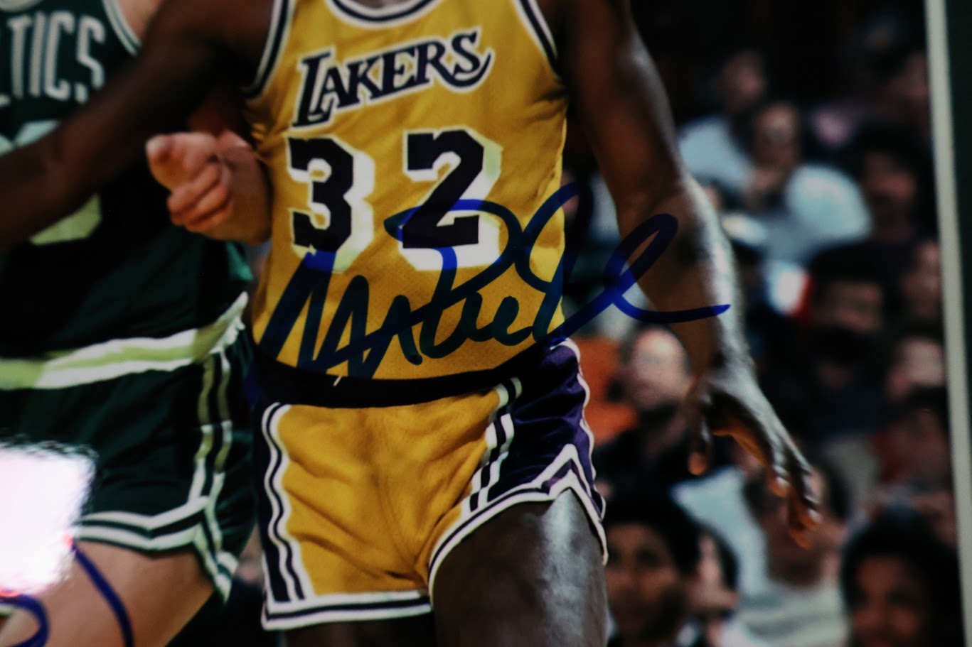 Larry Bird and Magic Johnson 2 Dual Autographed 8x10 Photos Framed PSA LOA