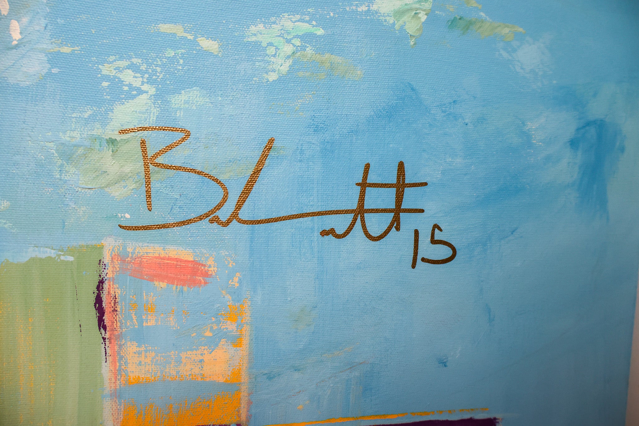 Jay Cutler, Brandon Marshall & Tony Schefler Autographed Origal Art Piece (Matcolm Farley)