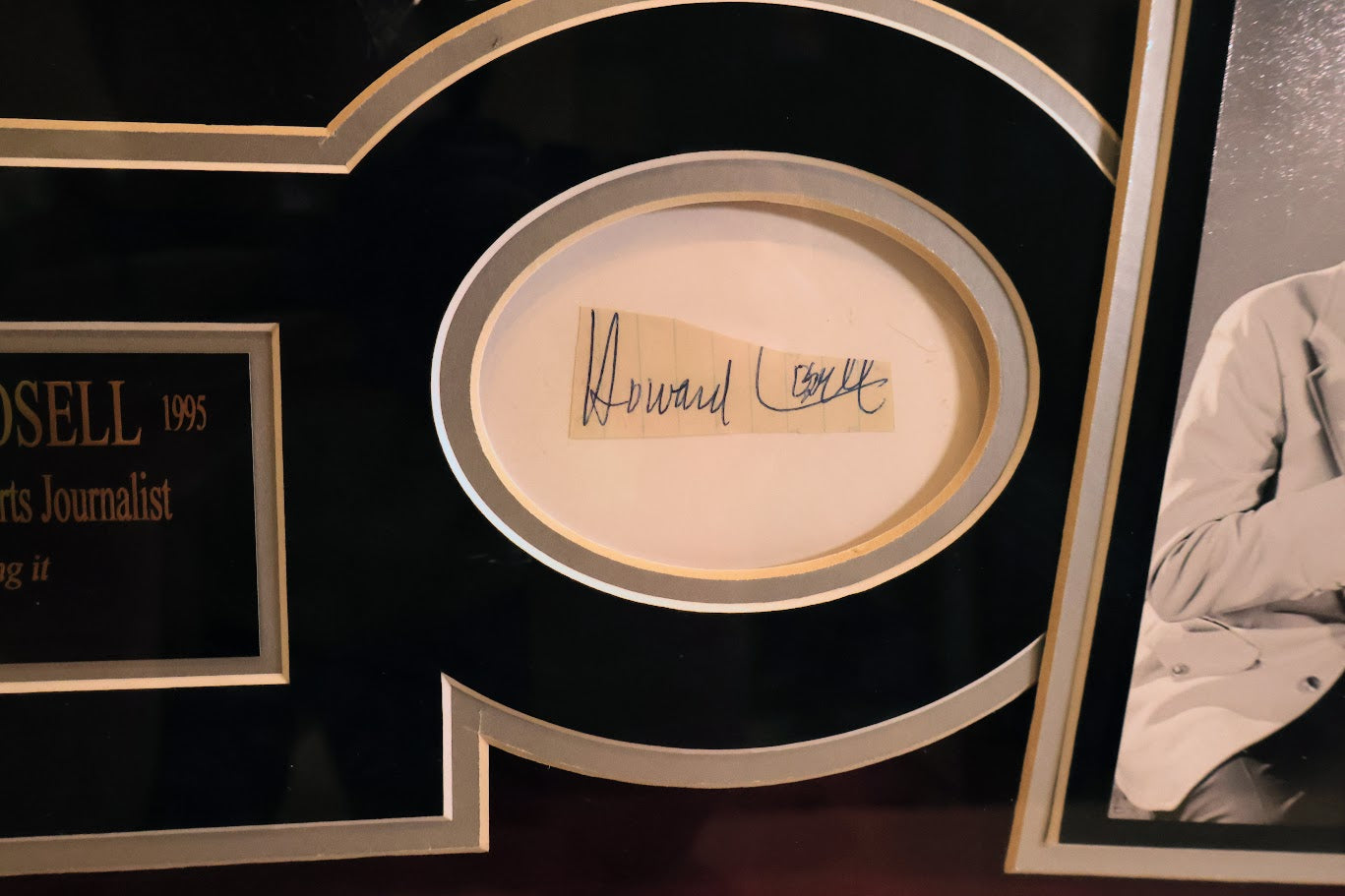 Muhammad Ali and Howard Cosell Autographs w/ Collage Framed JSA LOA