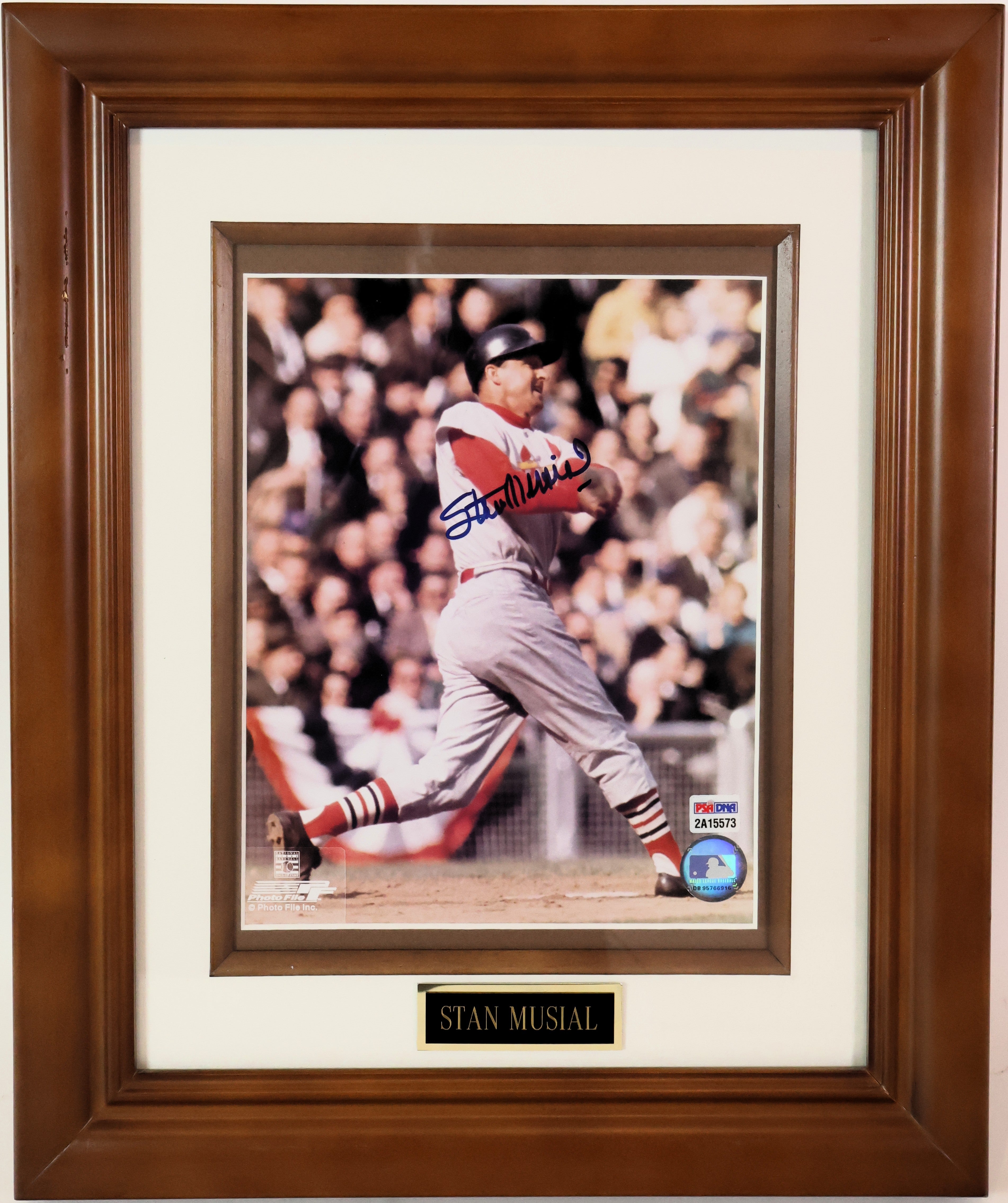Stan Musial Autographed 8x10 Photo Framed PSA/DNA COA