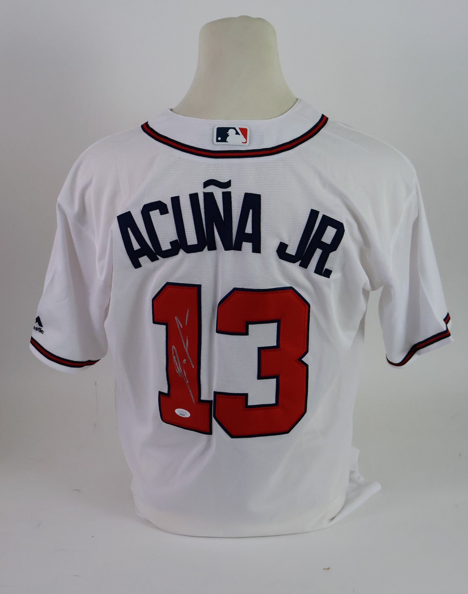 Ronald Acuña Jr. Autographed Atlanta Braves Majestic Jersey JSA COA