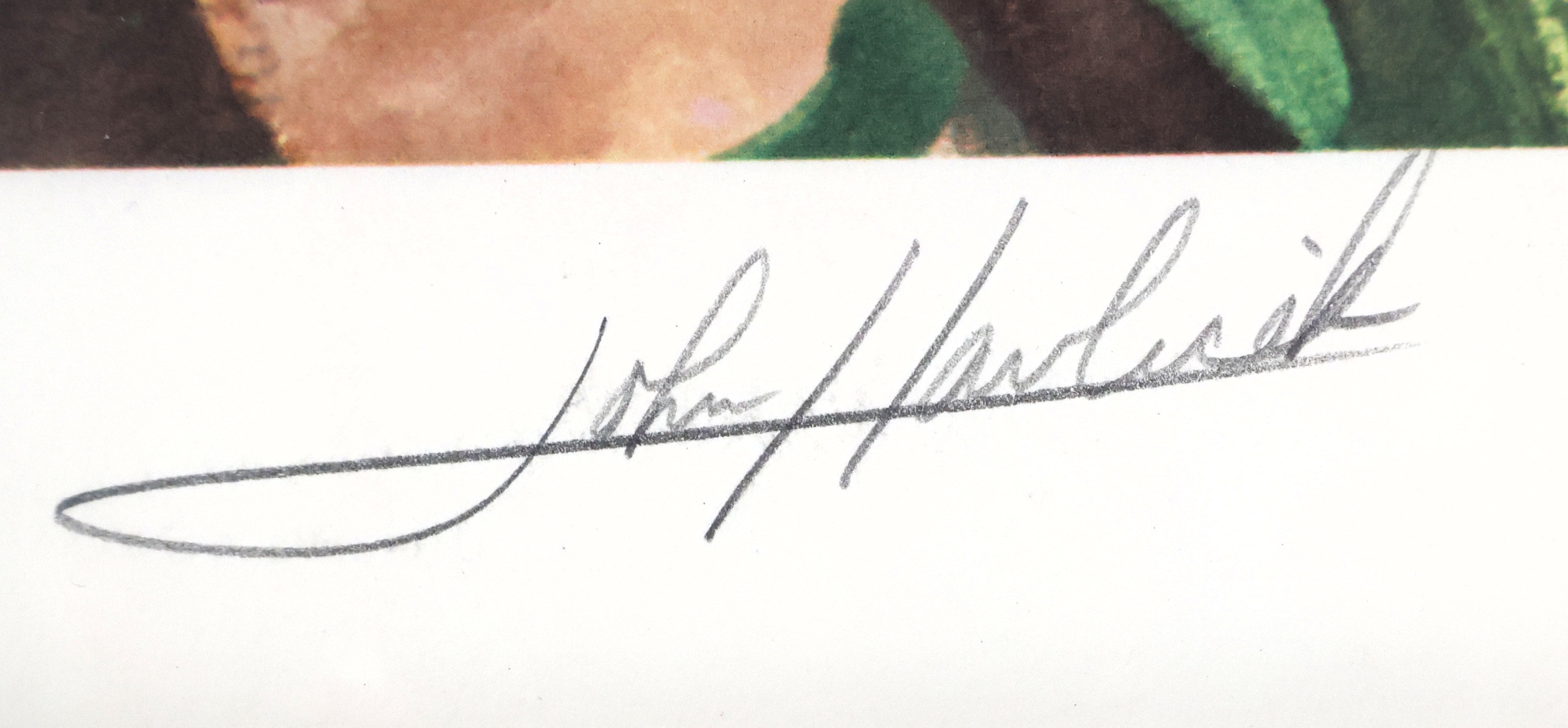 John Havlicek & Wilt Chamberlain Autographed 16x20 Lithograph Framed PSA LOA