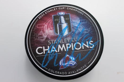 Artturi Lehkonen Autographed 2022 Stanley Cup Champions Avalanche Puck
