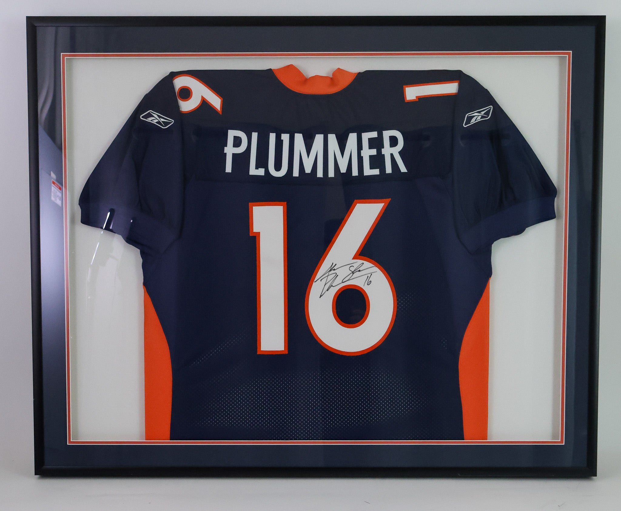 Jake Plummer Autographed Denver Broncos Jersey Framed