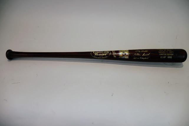 Kirby Puckett, Dave Winfield, Bill Mazeroski & Hilton Lee Smith Laser Autographed Baseball Hall of Fame Bat