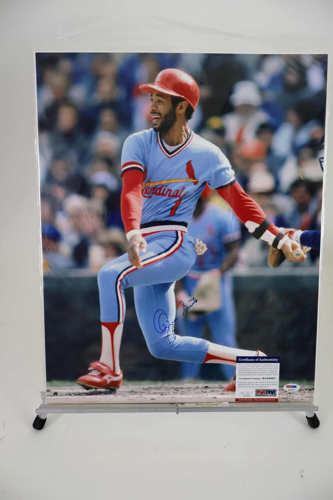 Ozzie Smith Autographed St. Louis Cardinals 16x20 Photo PSA/DNA COA