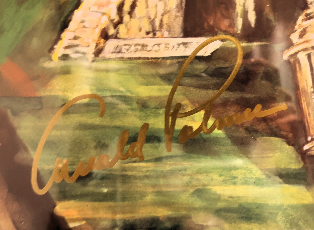 Arnold Palmer Autographed 16x20 Painting Framed Beckett COA