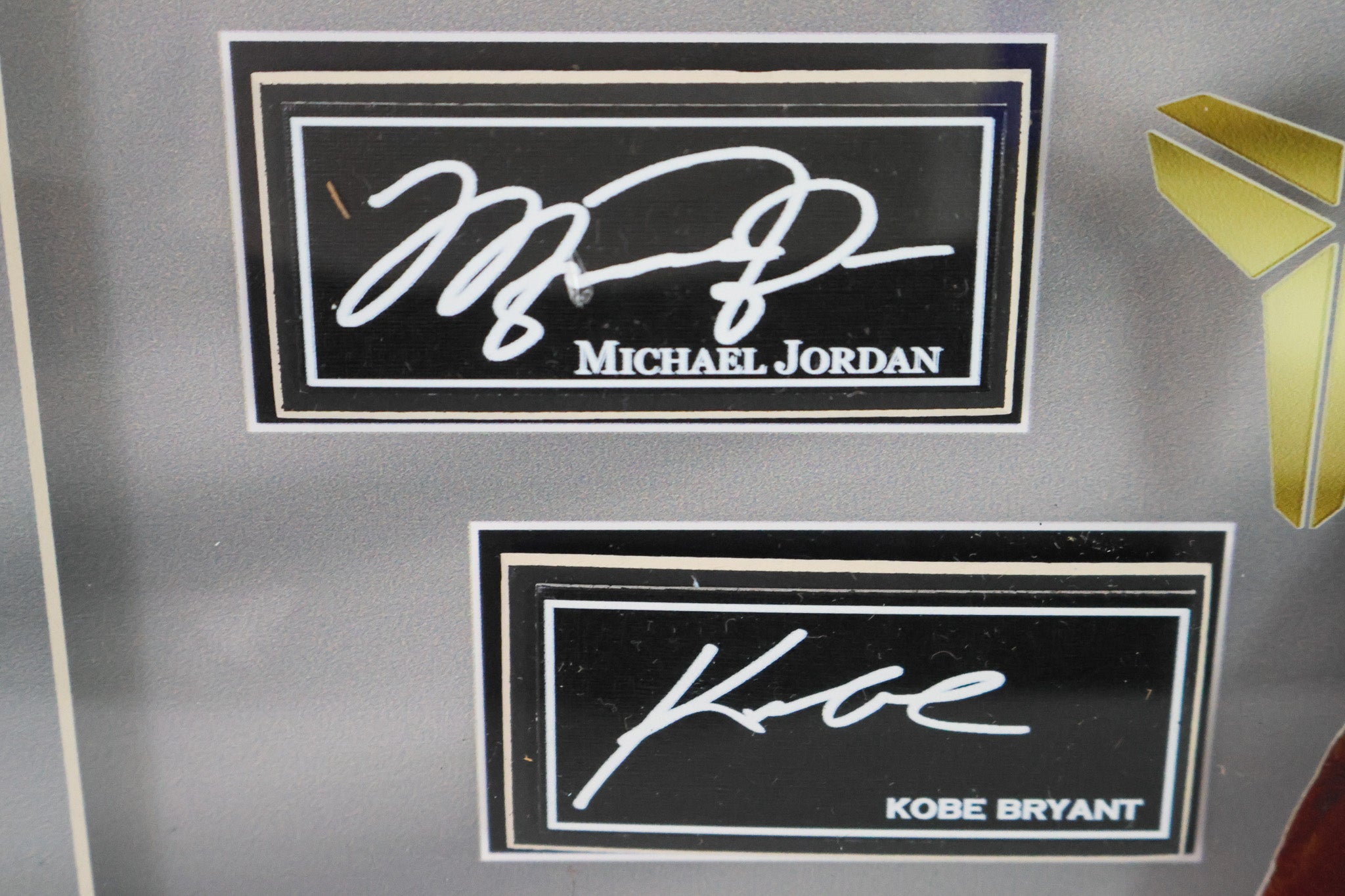Michael Jordan & Kobe Bryant Laser Engraved Signature "Be Legendary" Frame