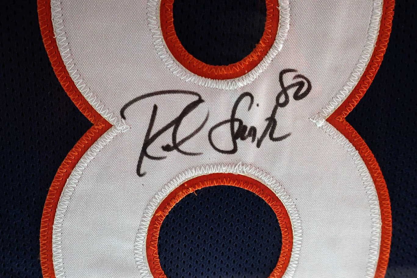 Rod Smith Autographed Denver Broncos Navy Custom Jersey Lighted Framed Beckett COA