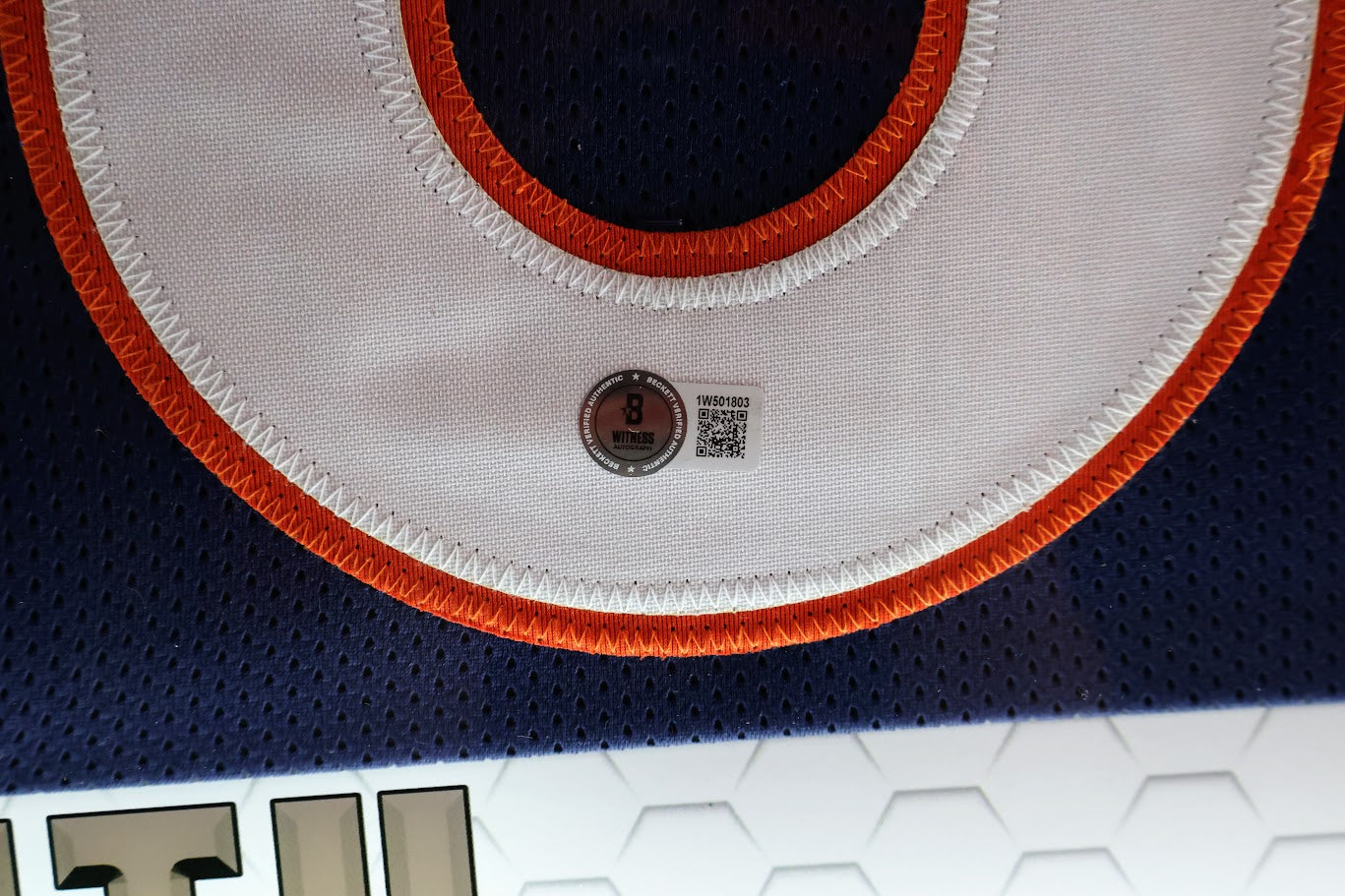 Rod Smith Autographed Denver Broncos Navy Custom Jersey Lighted Framed Beckett COA