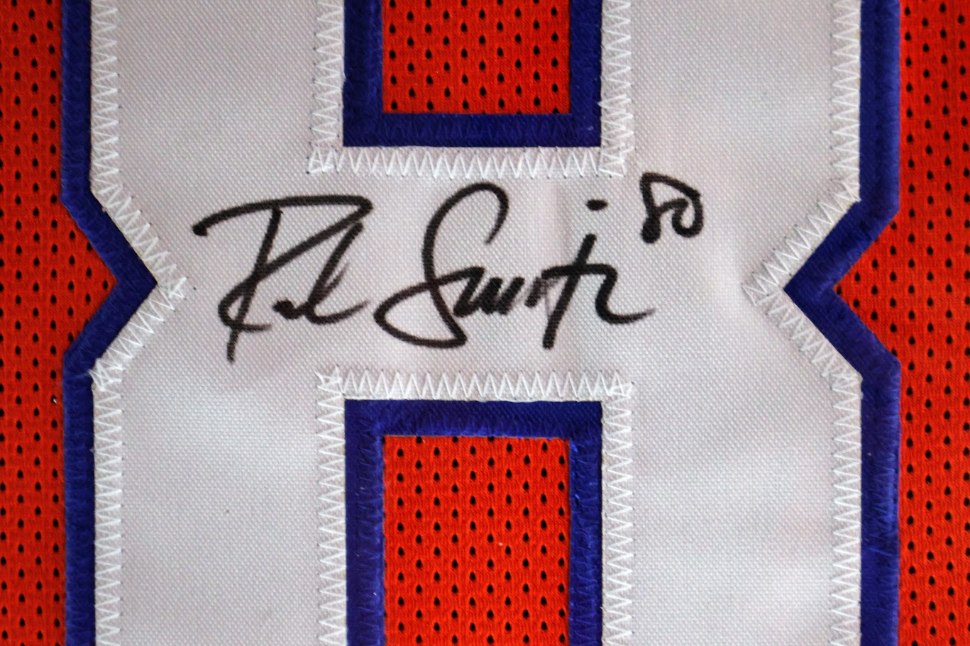 Rod Smith Autographed Denver Broncos Orange Custom Jersey Lighted Framed Beckett COA
