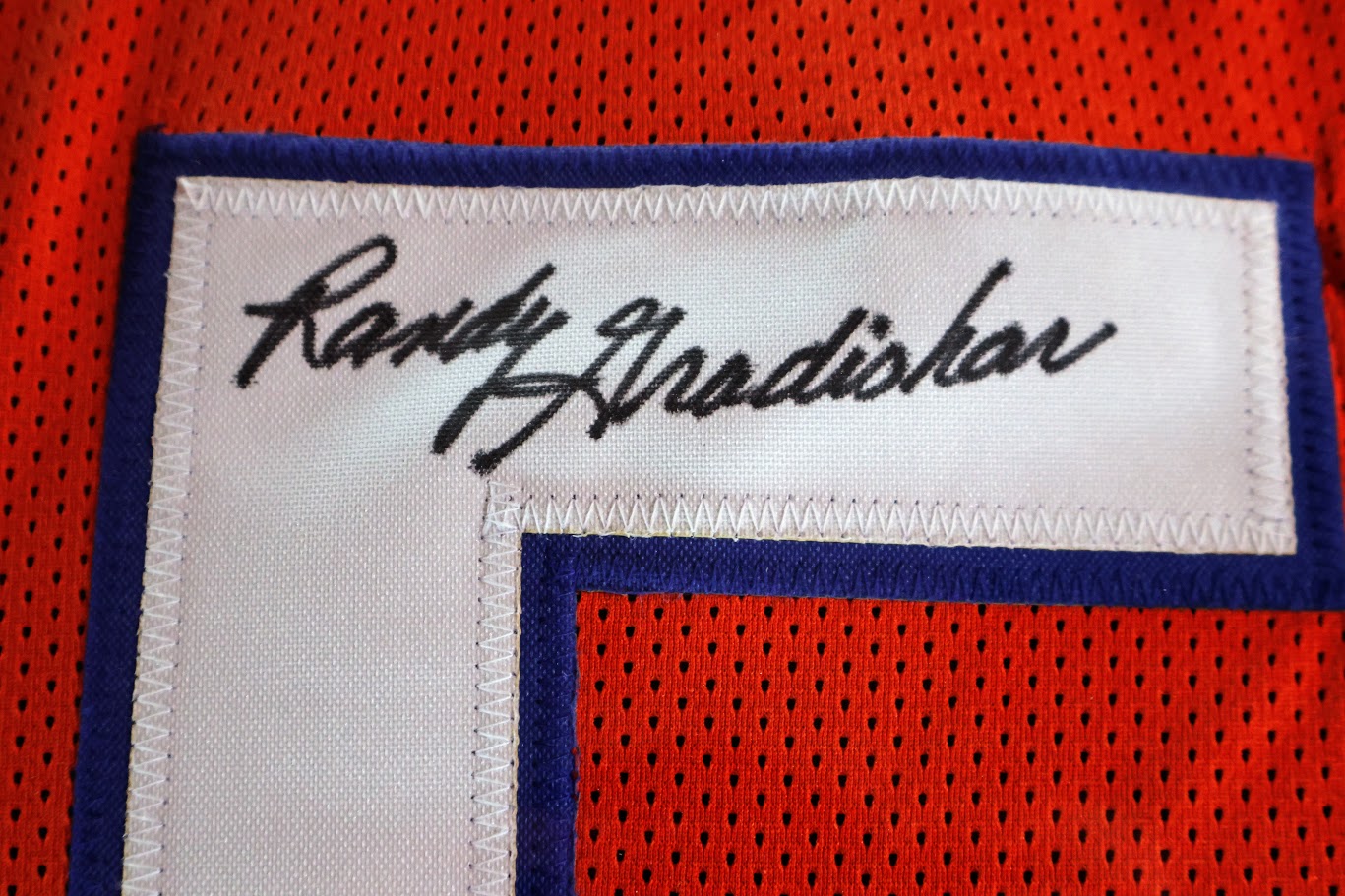 Randy Gradishar Autographed Denver Broncos Orange Custom Jersey w/ 4 Inscriptions Lighted Framed Beckett COA
