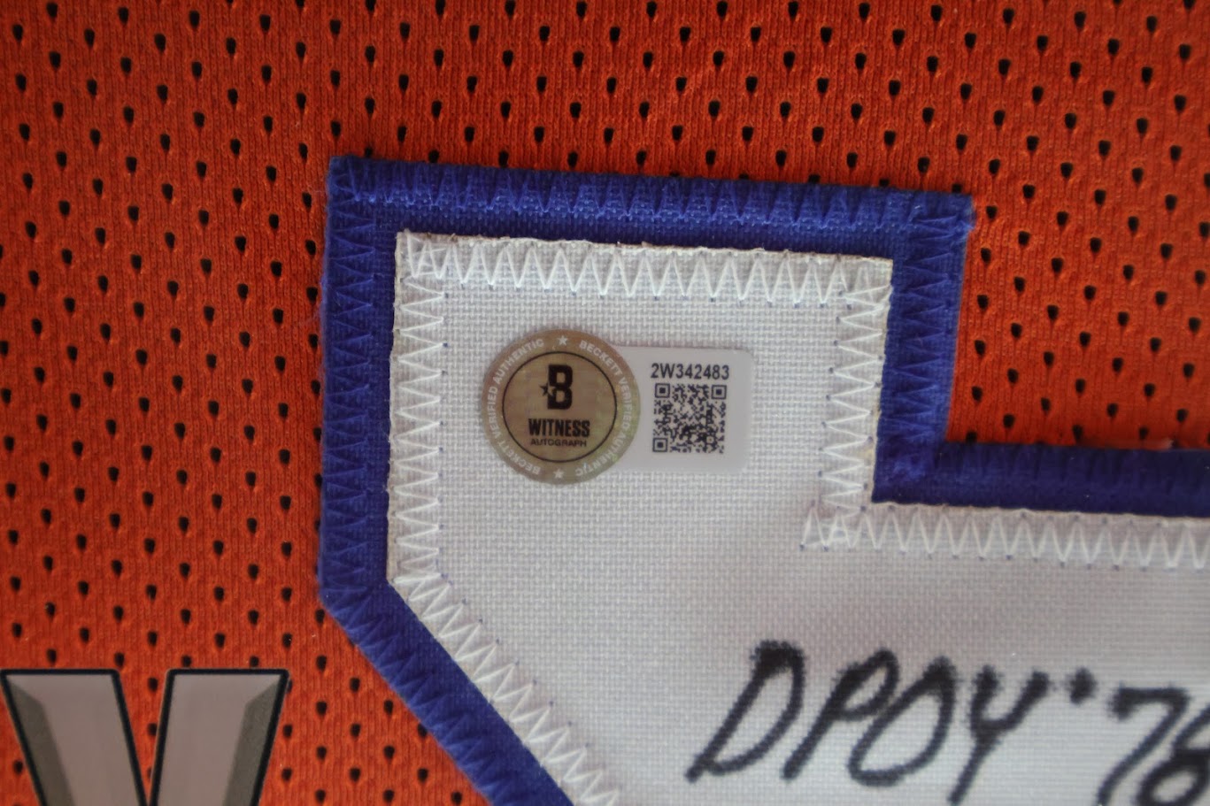 Randy Gradishar Autographed Denver Broncos Orange Custom Jersey w/ 4 Inscriptions Lighted Framed Beckett COA