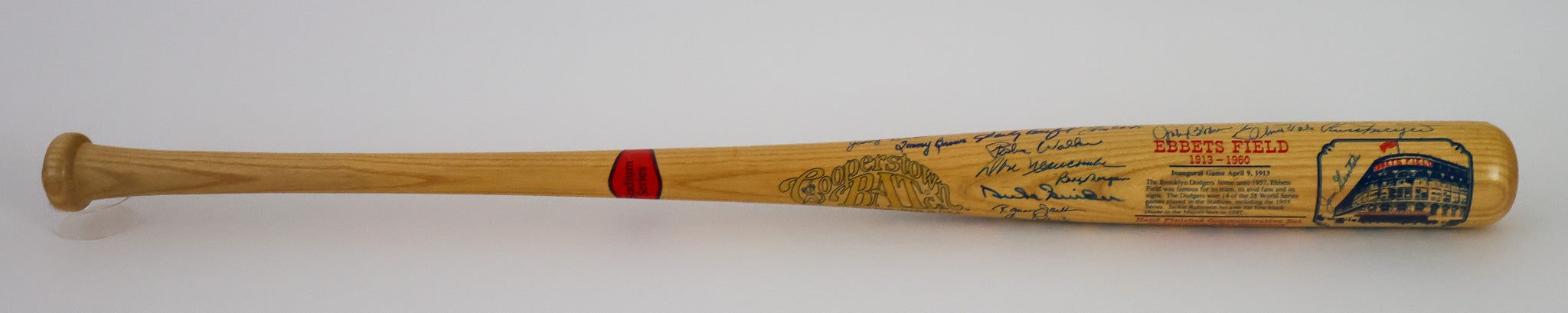 Brooklyn Dodgers Legends 47 Signed Bat with James Spence Letter