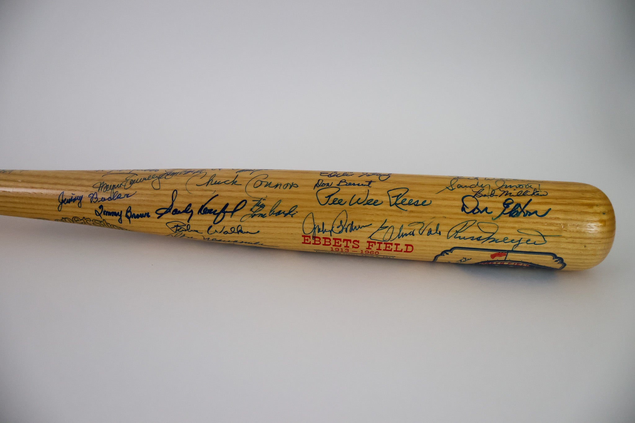 Brooklyn Dodgers Legends 47 Signed Bat with James Spence Letter
