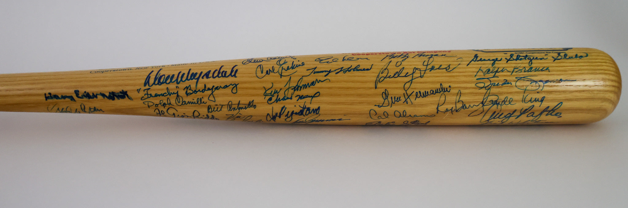Brooklyn Dodgers Legends 47 Signed Bat with James Spence Letter
