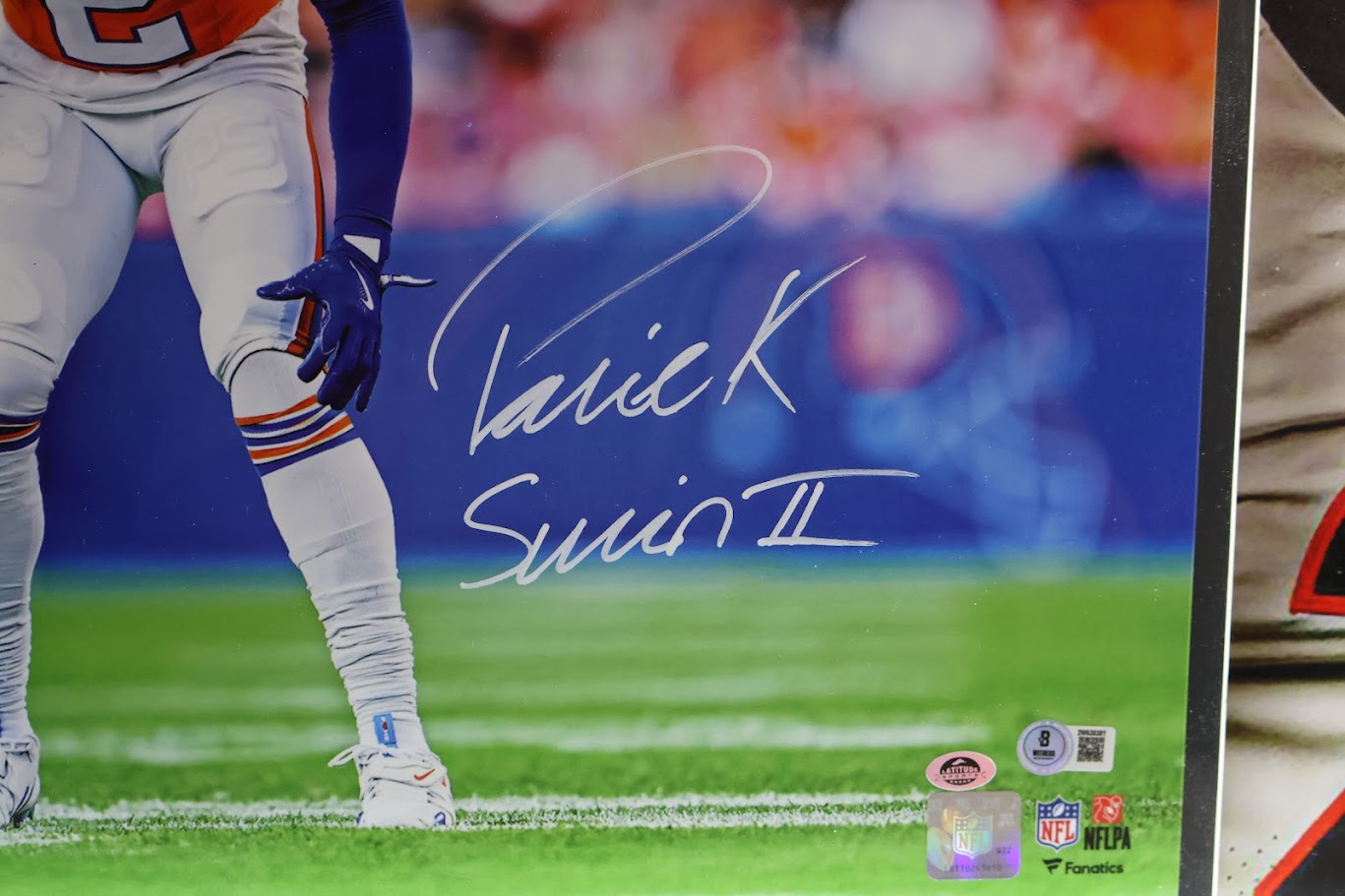 Patrick Surtain II Autographed 16x20 Photo Crouching Lighted Framed Beckett COA