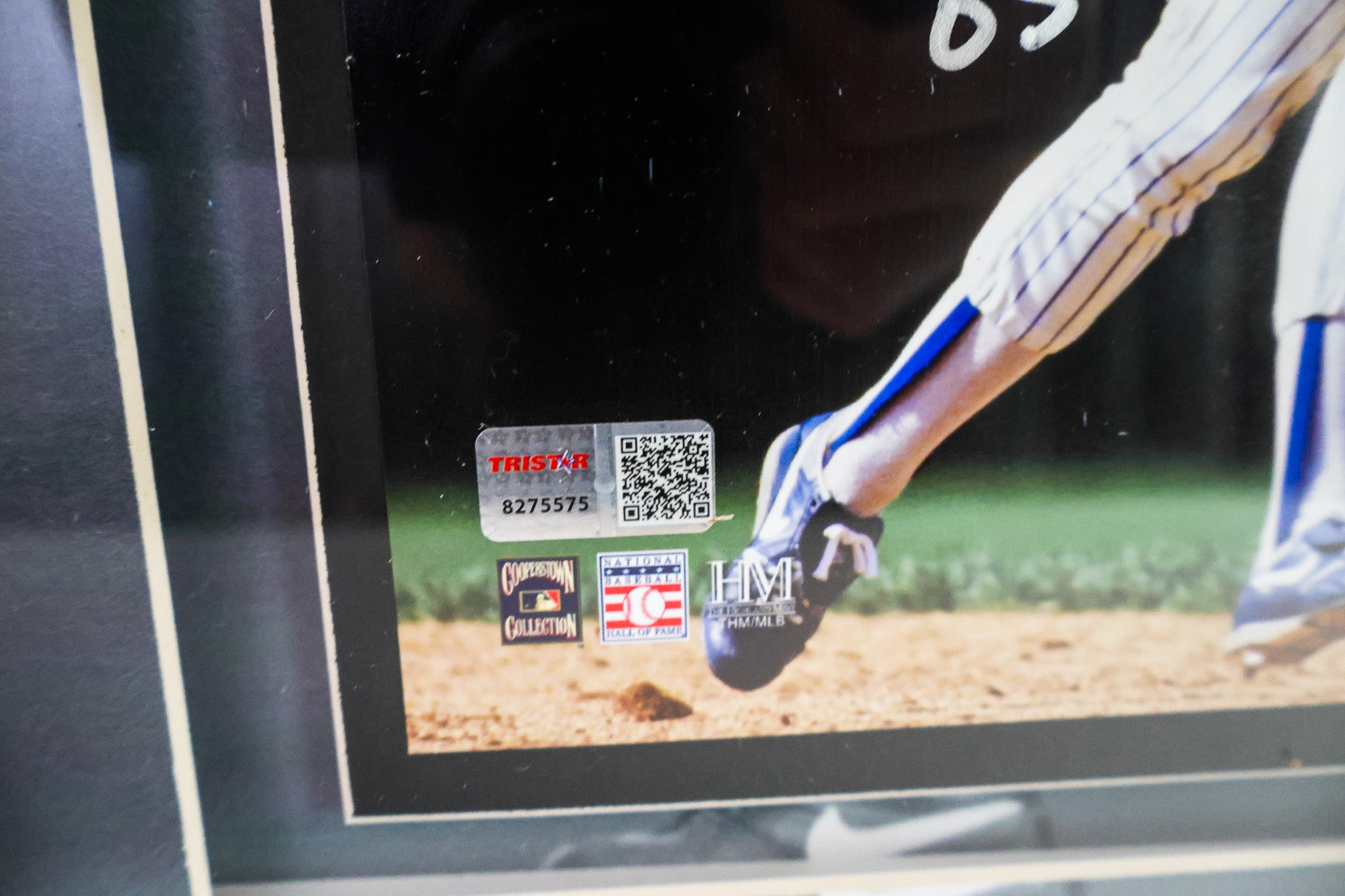 Ryne Sandberg Autographed Chicago Cubs 8X10 Photo Shadow Box Frame "HOF 05" Inscription TriStar COA