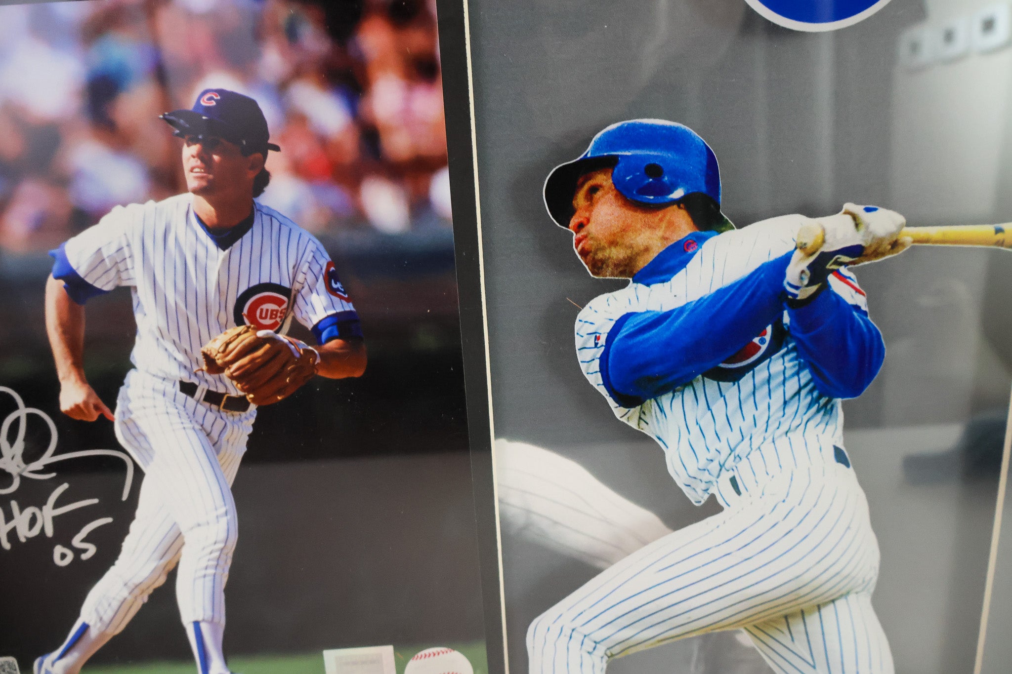 Ryne Sandberg Autographed Chicago Cubs 8X10 Photo Shadow Box Frame "HOF 05" Inscription TriStar COA