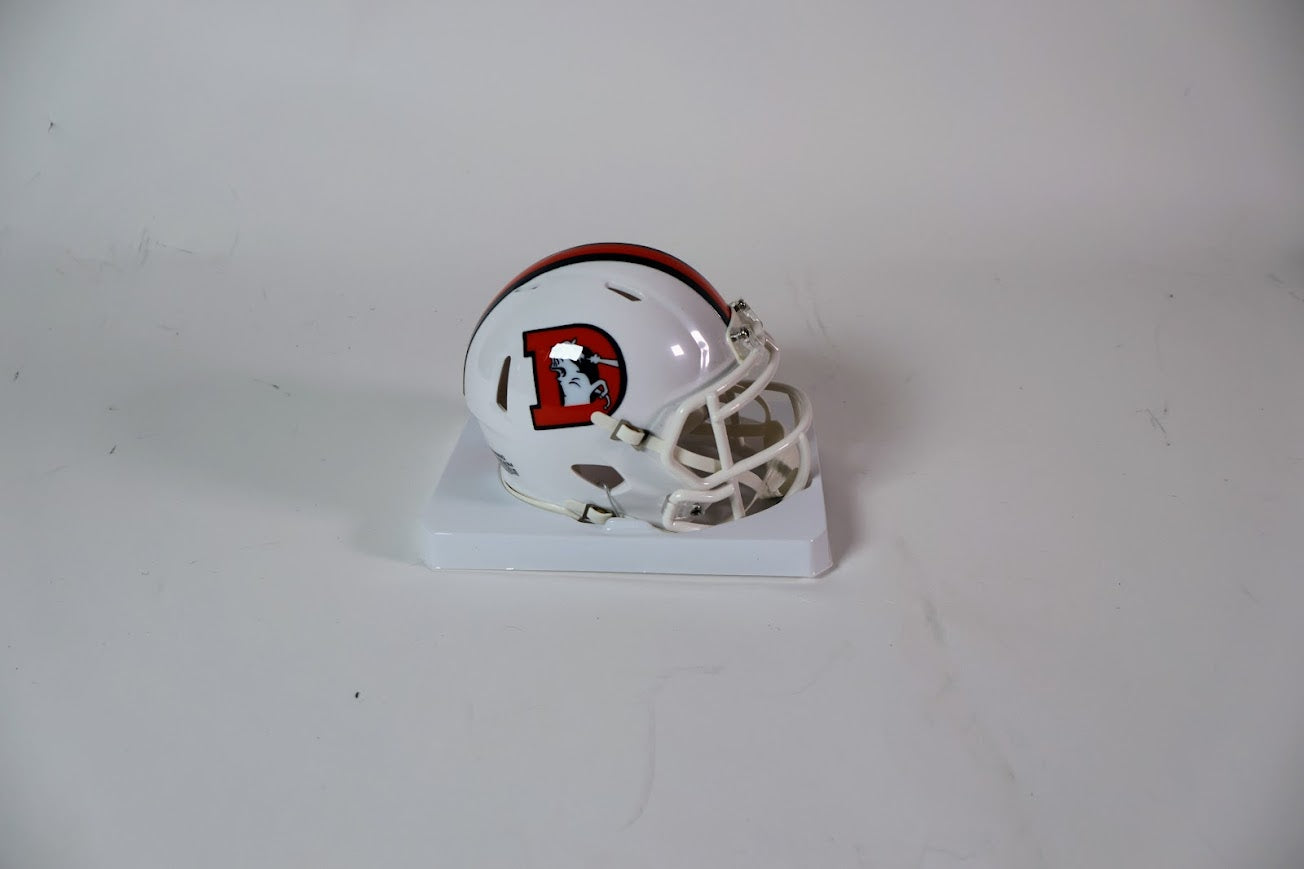 Denver Broncos Unsigned Snowcapped Riddell Mini Helmet