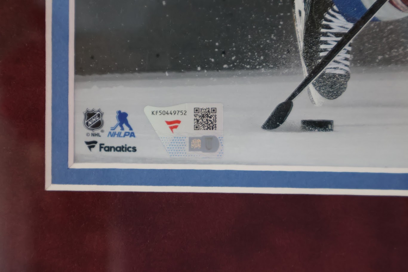 Nathan Mackinnon Autographed 8x10 Action Photo Deluxe Framed Fanatics COA