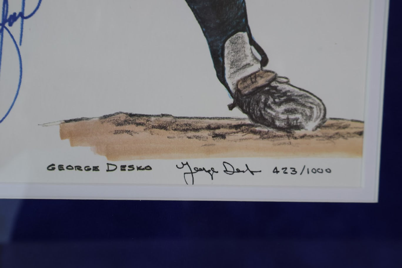 Sandy Koufax Autographed 16x20 Drawing Photo Framed Beckett COA