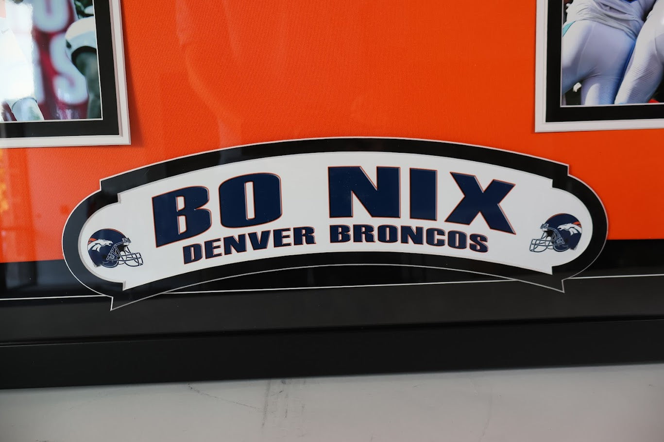 Bo Nix Autographed Denver Broncos Nike Orange Jersey - Deluxe Framed Beckett COA