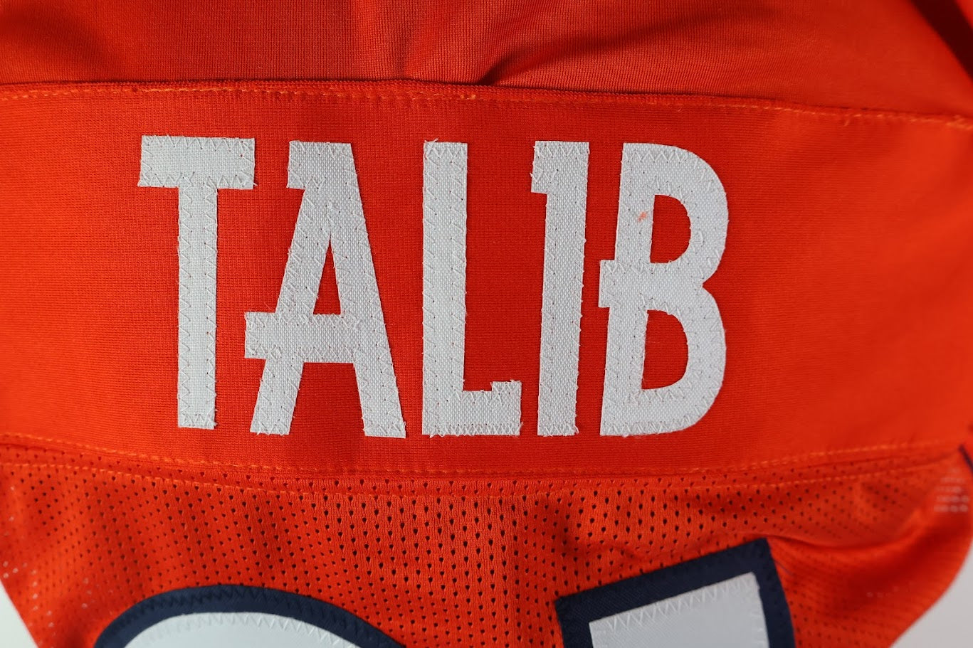 Aqib Talib Autographed Denver Broncos Custom Orange Jersey w/ No Fly Zone Inscription Beckett COA