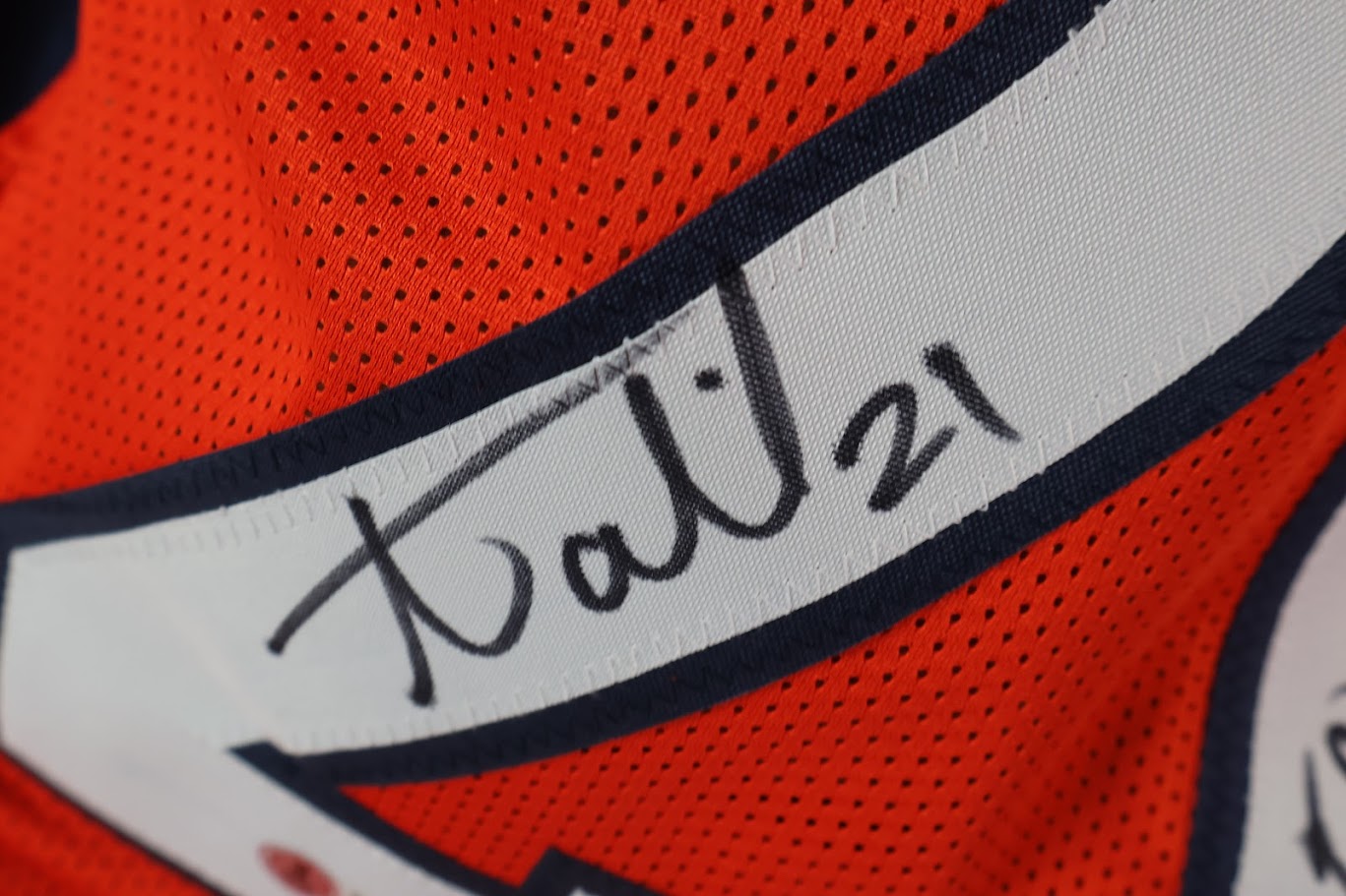 Aqib Talib Autographed Denver Broncos Custom Orange Jersey w/ SB Inscription Beckett COA