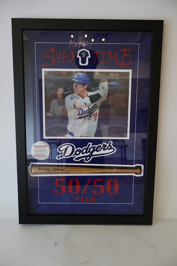 Shohei Ohtani 50/50 Club Unsigned 11x14 Reflective Photo - Framed Baseball Collectible
