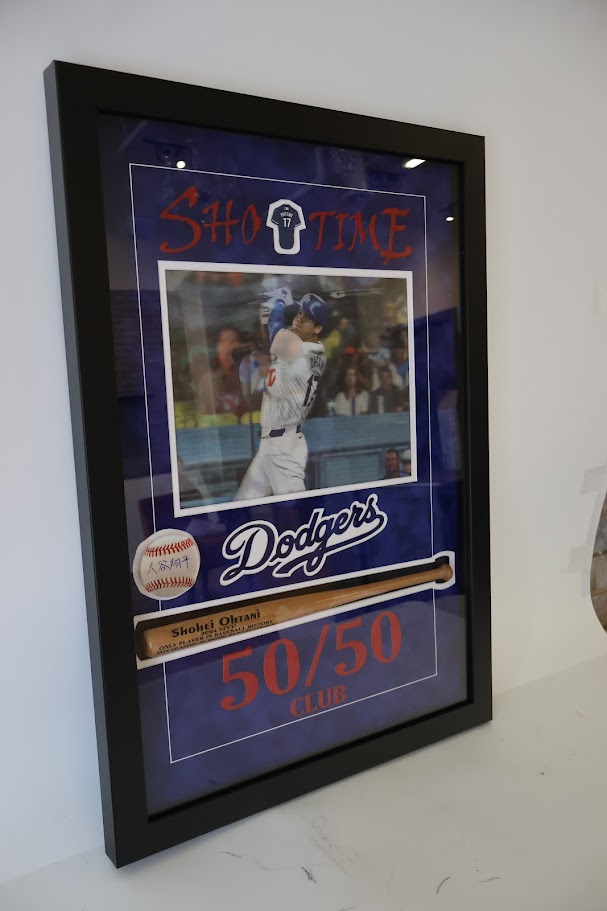 Shohei Ohtani 50/50 Club Unsigned 11x14 Reflective Photo - Framed Baseball Collectible
