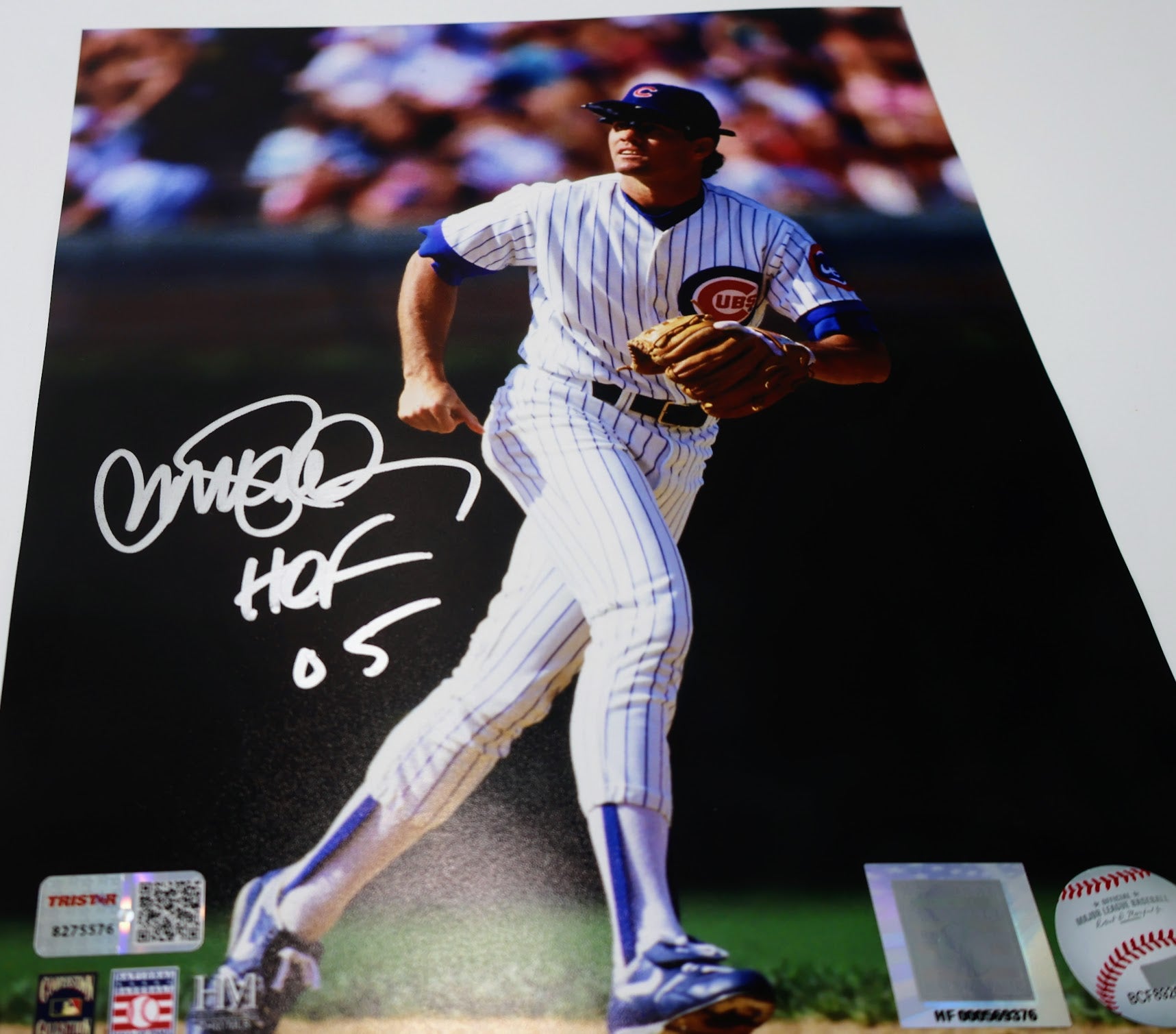 Ryne Sandberg Signed Cubs 8x10 Photo (James Spence)