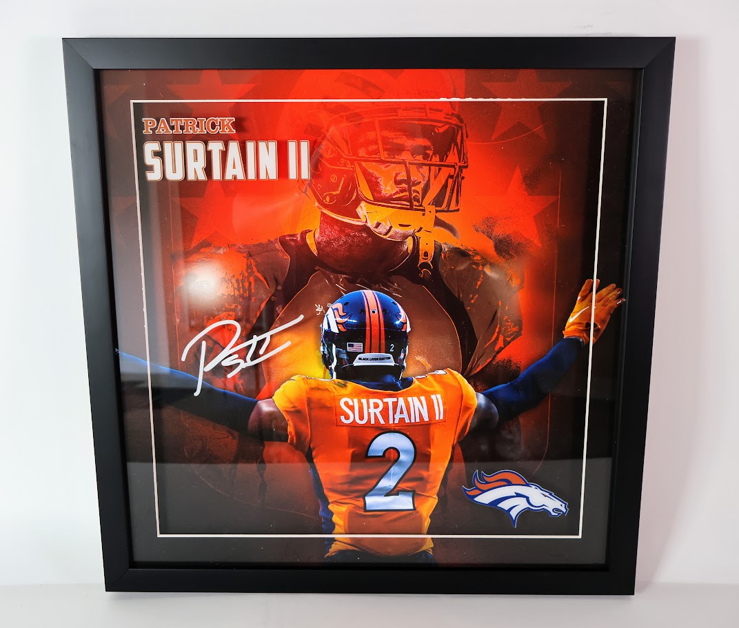 Patrick Surtain II Laser Signed 3D Shadowbox - Elite Broncos Cornerback Collectible