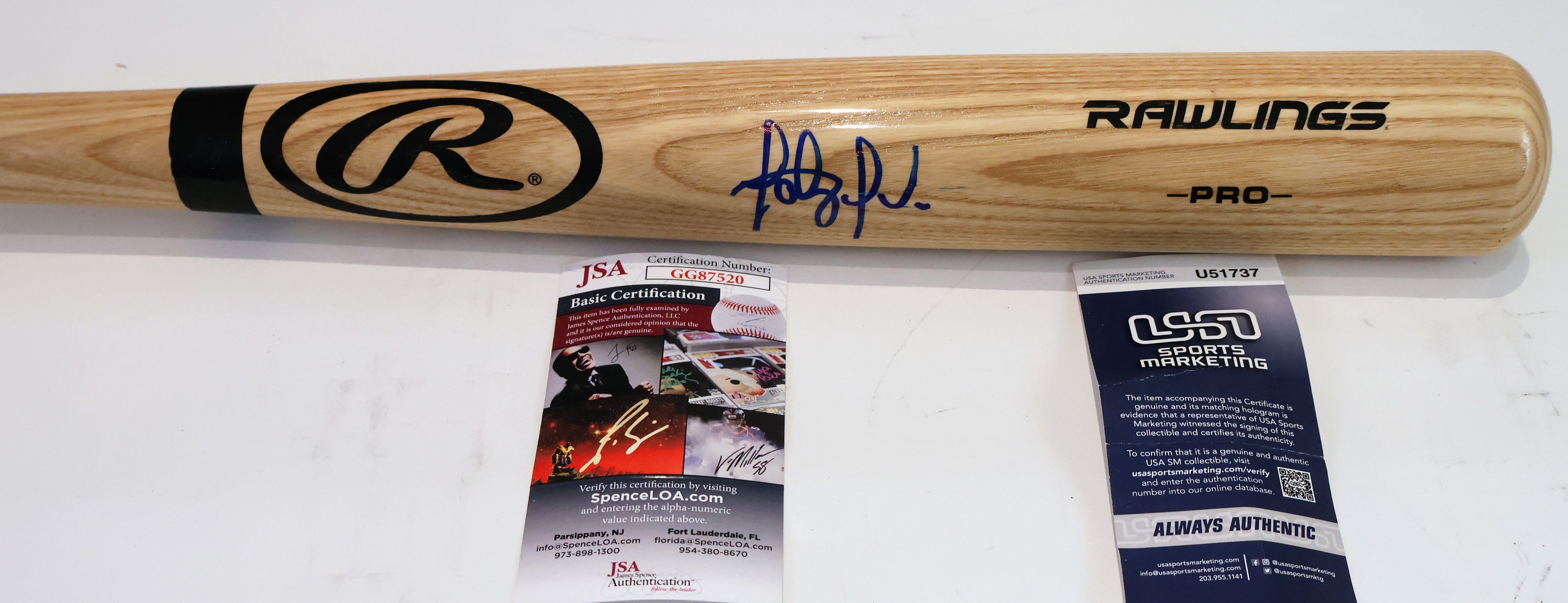 Fernando Tatis Jr. Autographed Padres Bat (James Spence and USA Sports COAs)