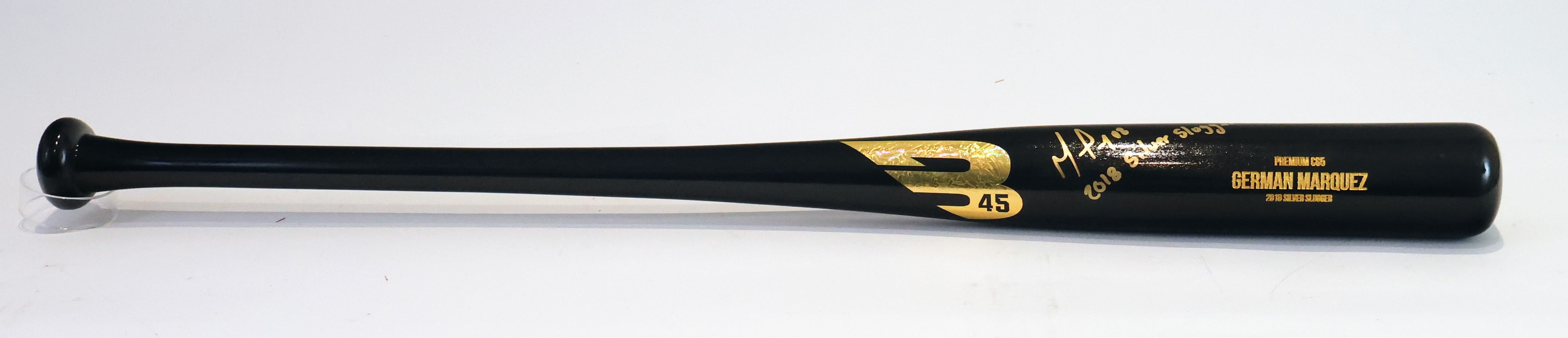 German Marquez Autographed Rockies Bat "2018 Silver Slugger" Inscribed (James Spence COA)