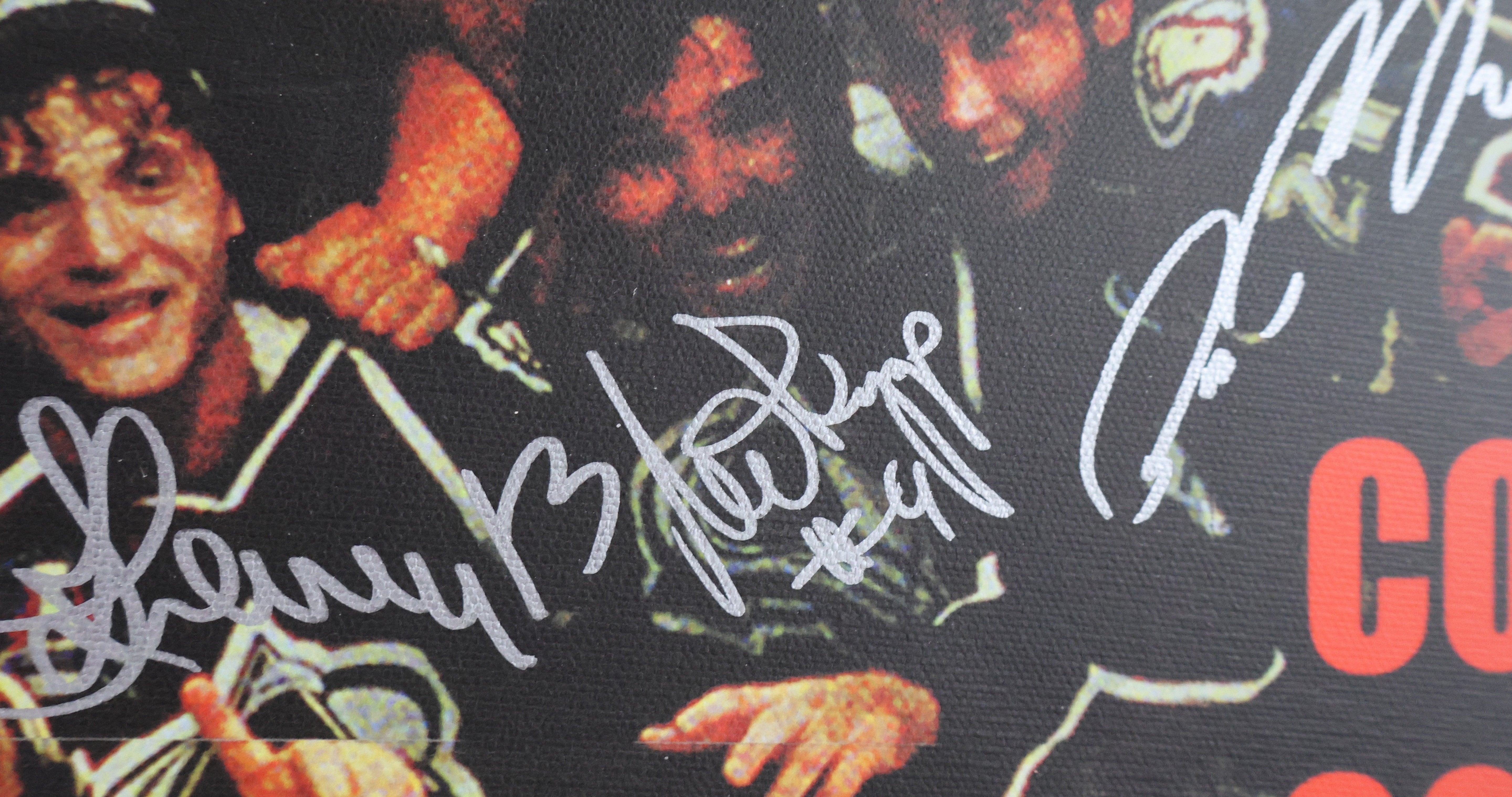 Colorado Avalanche 1996 Stanley Cup Champs Team Signed 38"x26" Canvas Photo/Collage by Stephen Holland