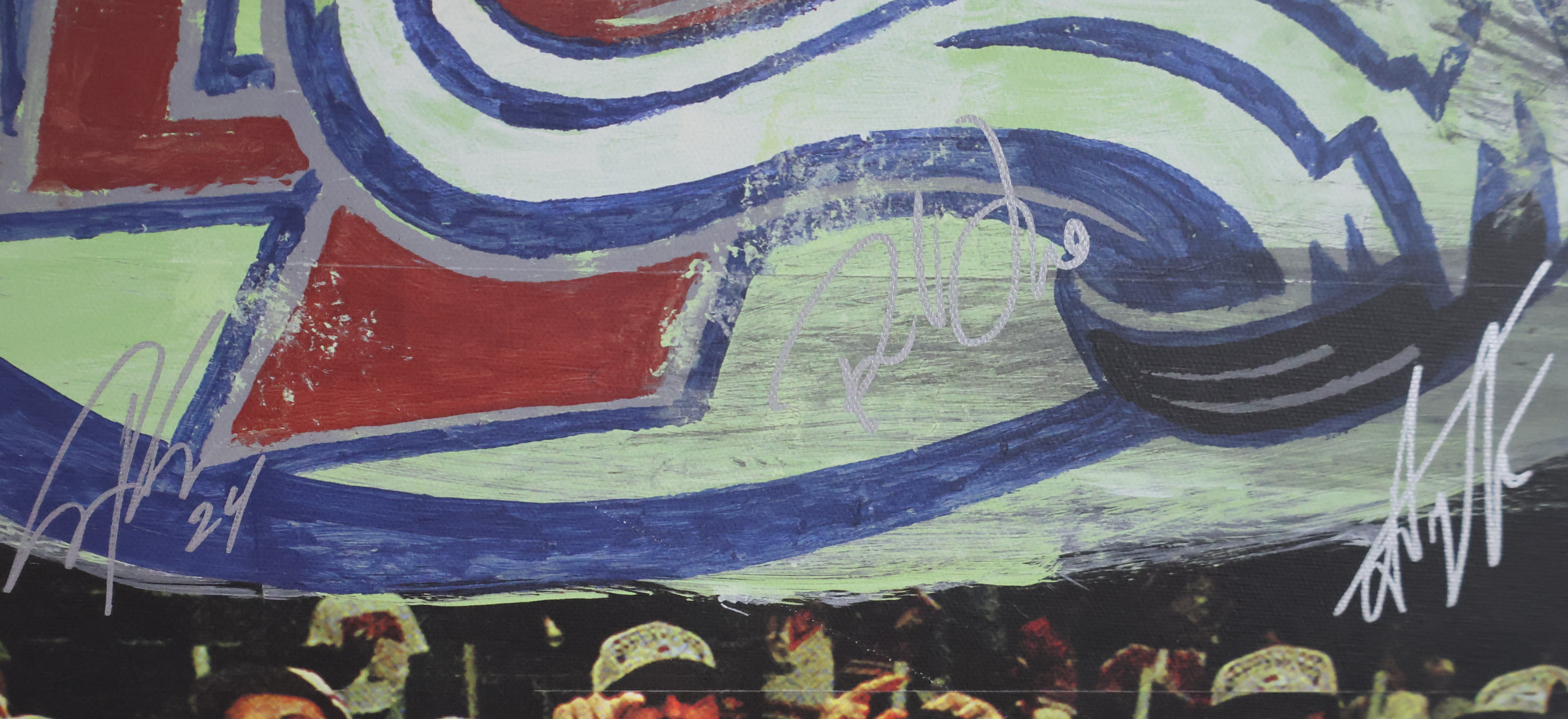 Colorado Avalanche 1996 Stanley Cup Champs Team Signed 38"x26" Canvas Photo/Collage by Stephen Holland