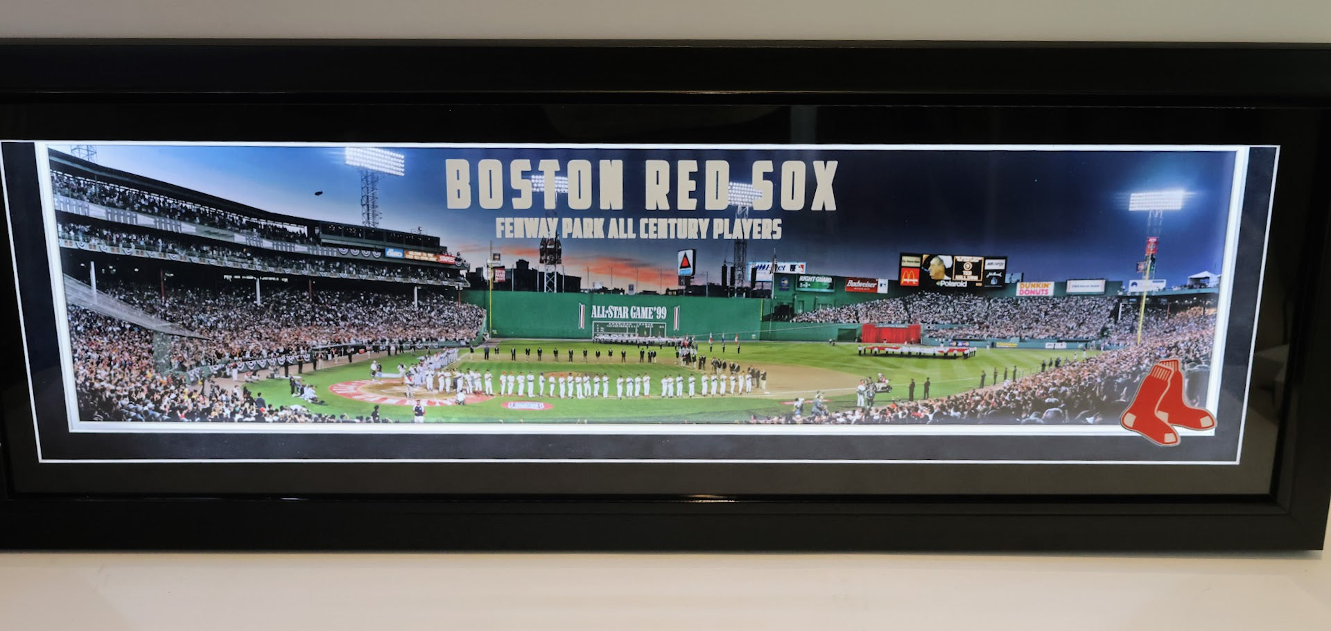 Boston Red Sox "Fenway Park All Century Players" Shadow Box Panoramic Lighted