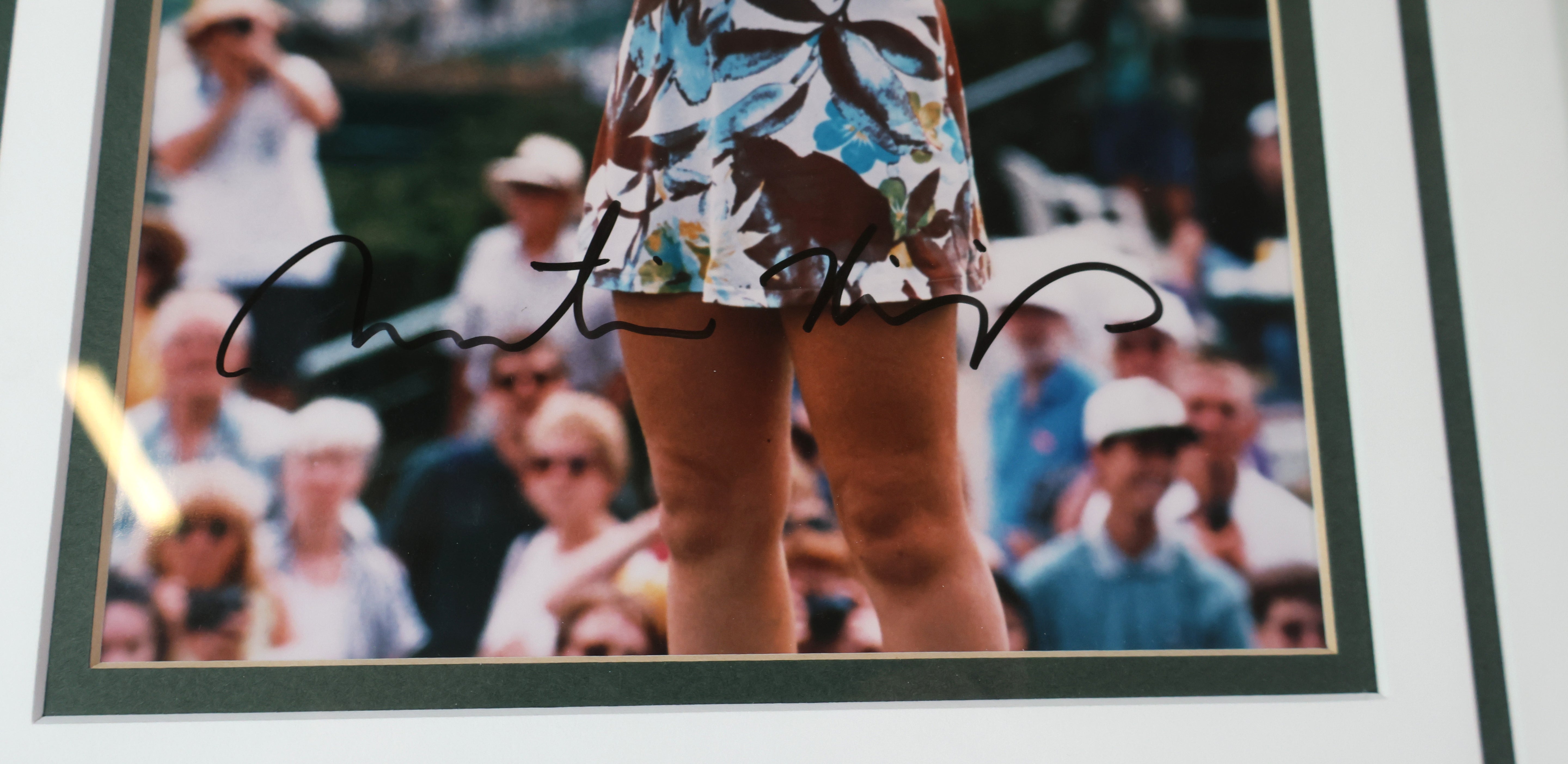 Martina Hingis Autographed 1997 Wimbledon Champion 8x10 Photo Framed 17x14 JSA COA
